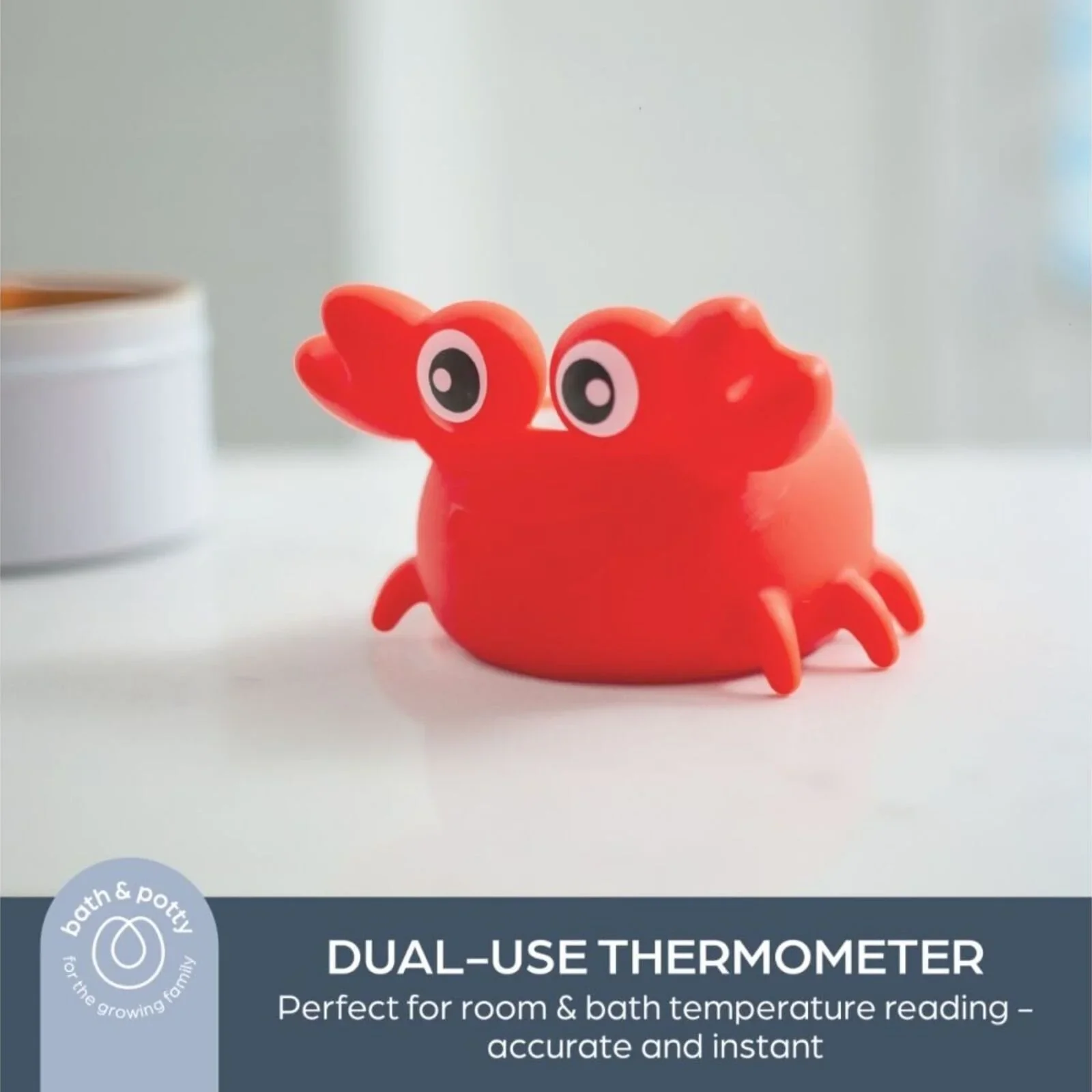 Dreambaby 2-in-1 Room & Bath Crab Thermometer - Image 4