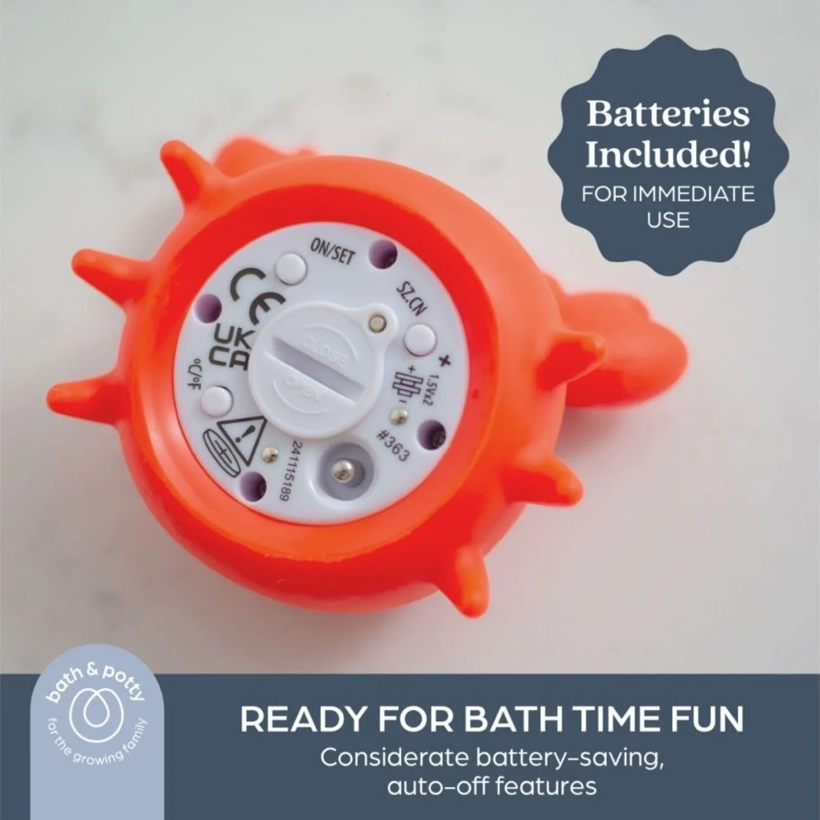Dreambaby 2-in-1 Room & Bath Crab Thermometer - Image 5