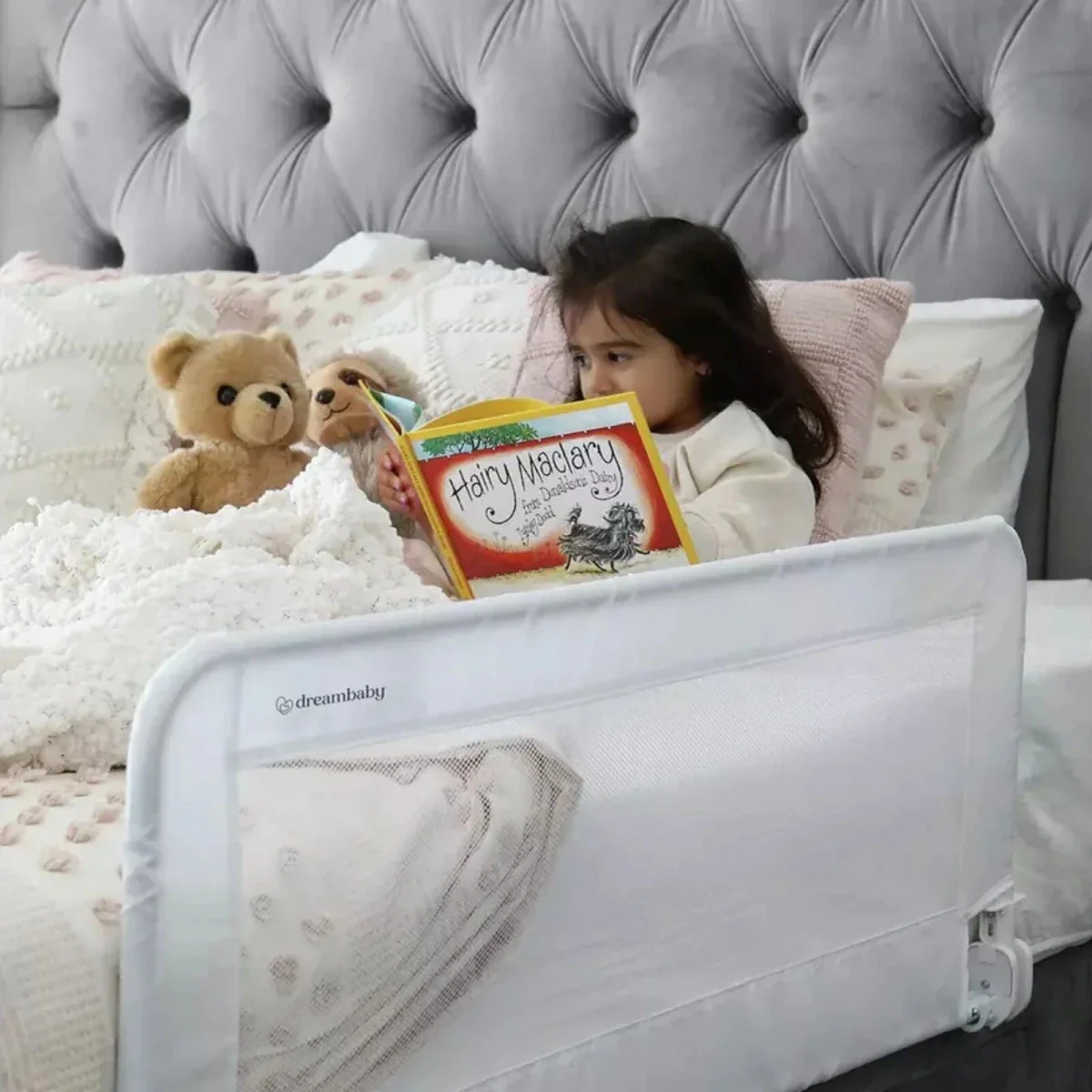 Dreambaby Prague Bedrail 110cm Wide x 45.5cm High - White - Image 7