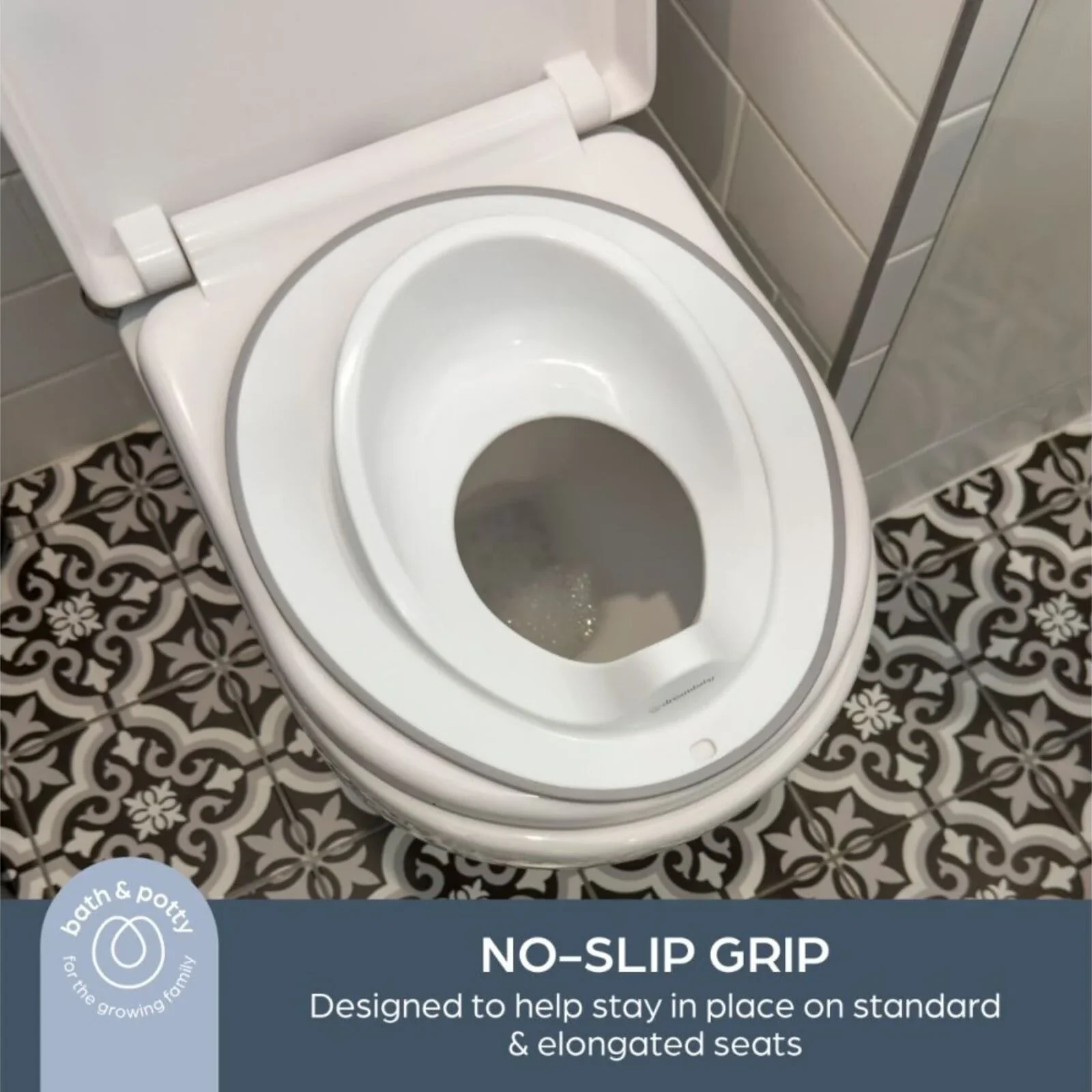 Dreambaby Toilet Topper with Grey Trim - White - Image 6