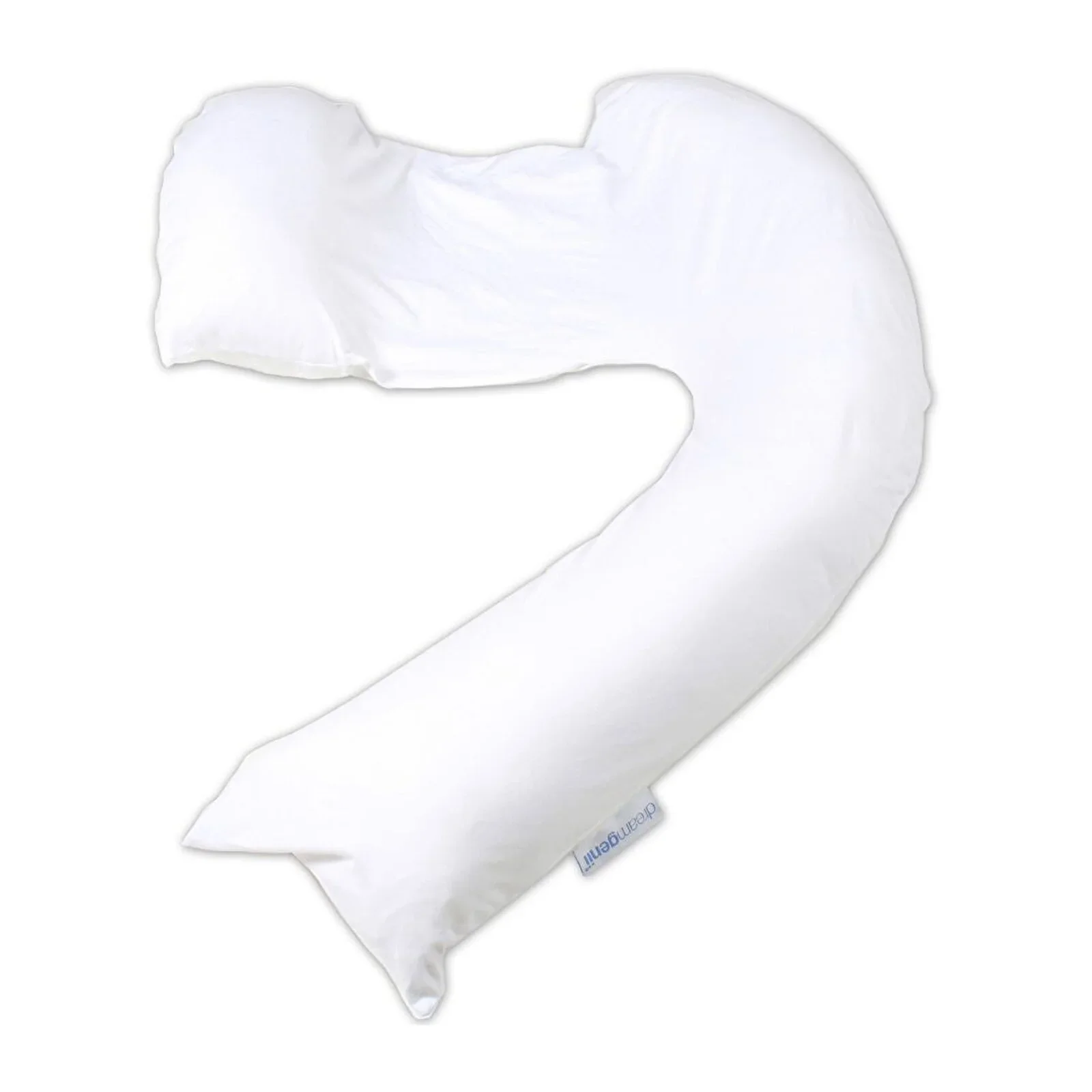 Dreamgenii Support and Feeding Pillow Spare Cover - White Cotton Jersey - Image 2