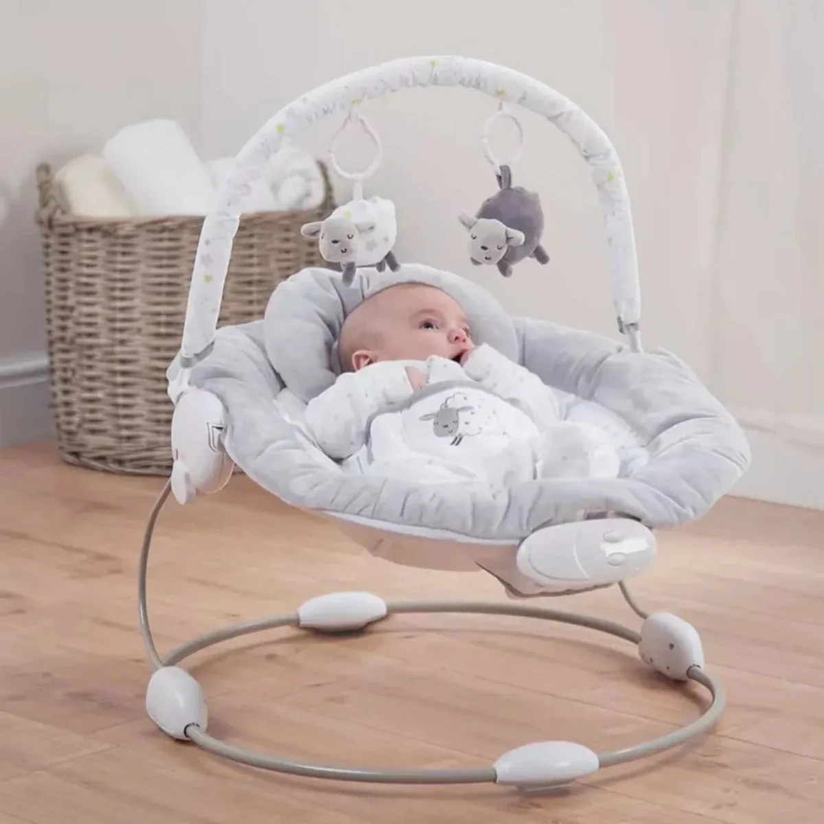 East Coast Counting Sheep Baby Bouncer - Grey - Image 5