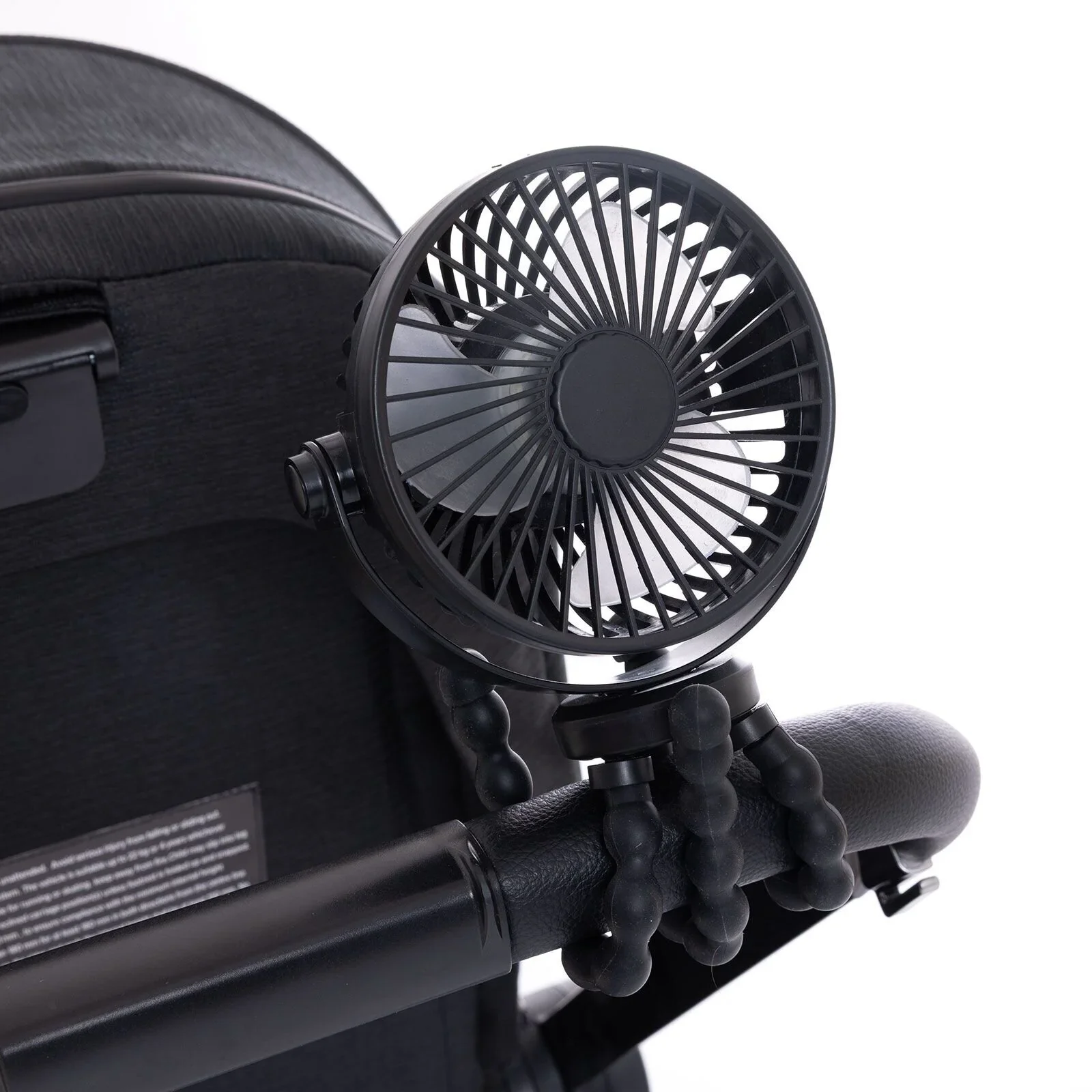 ebaby Rechargeable Stroller Fan - Black - Image 2