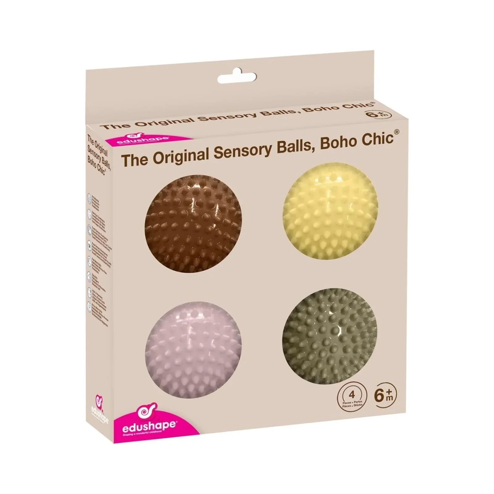 Edushape Sensory Ball Boho Chic 10cm 4 pcs - Image 3