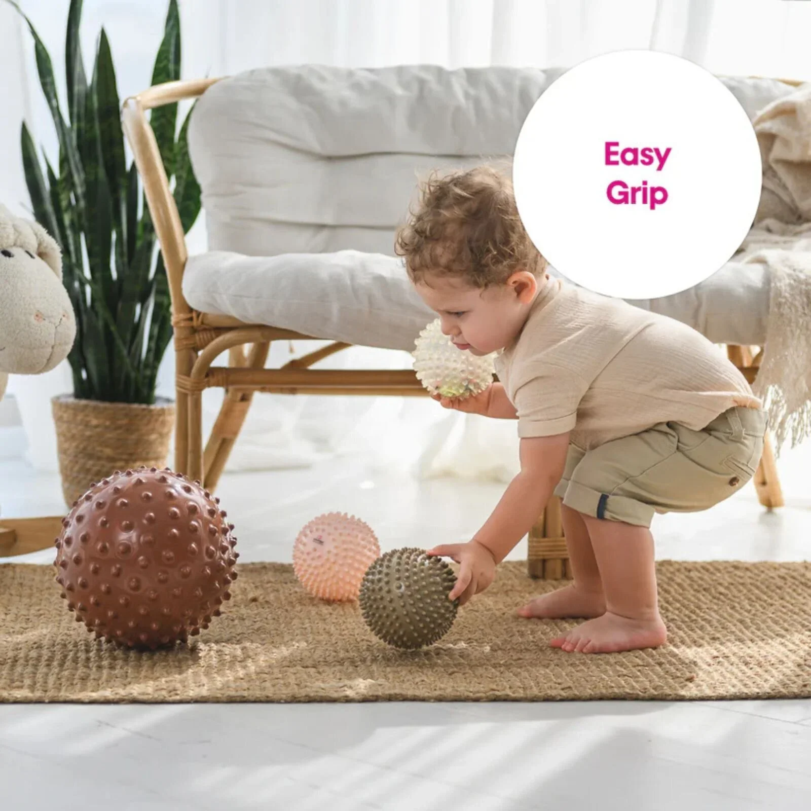 Edushape Sensory Ball Boho Chic 10cm 4 pcs - Image 6