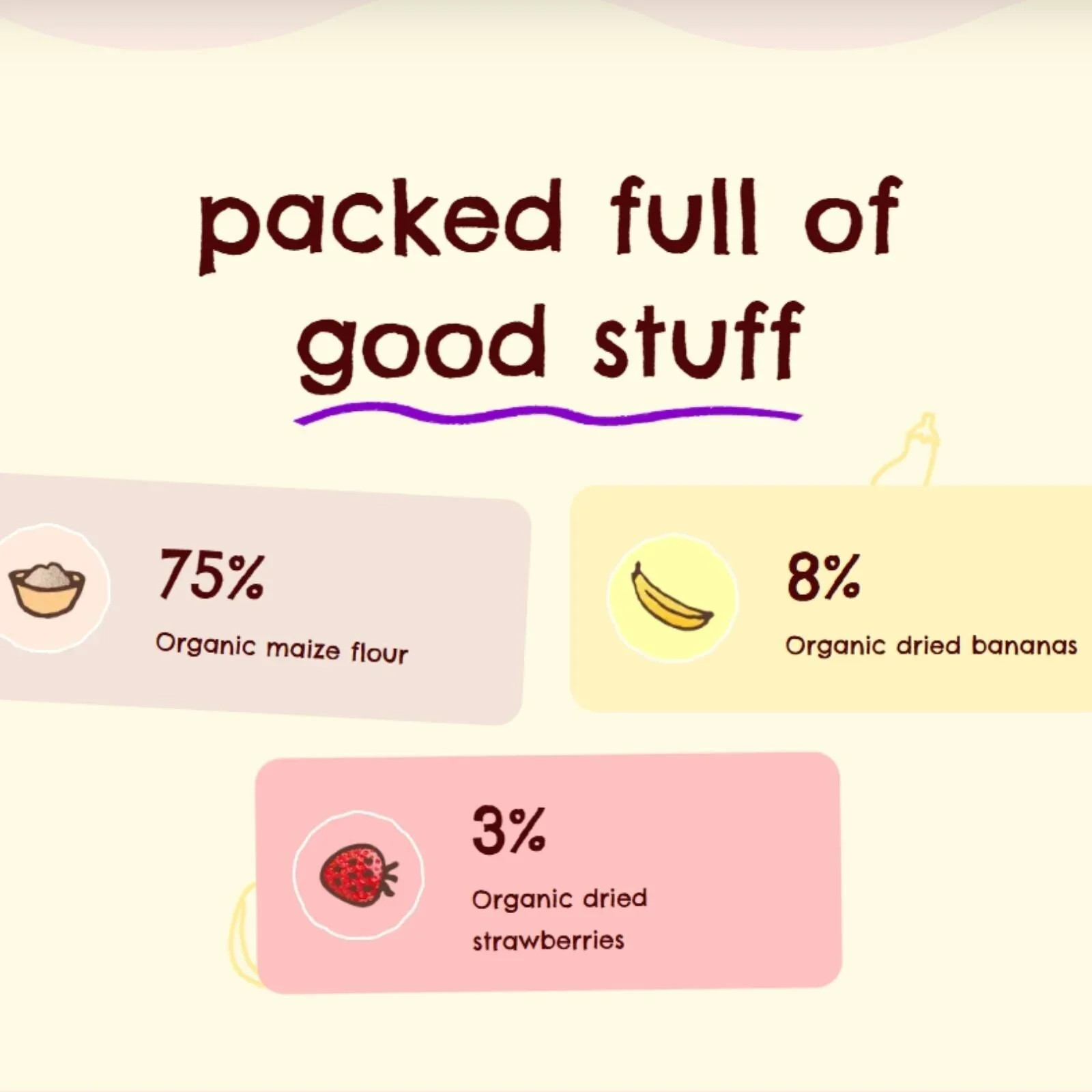 Ella's Kitchen Organic Strawberry & Banana Melty Puffs Baby Snack 6+ months 20g - Image 3