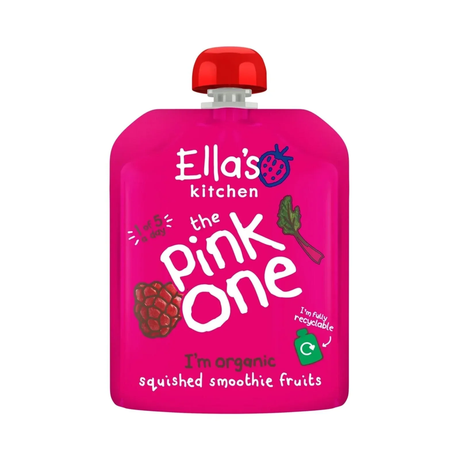 Ella's Kitchen Organic Smoothie The Pink One Multipack Baby Food Pouch 6+ months 450g (5x90g) - Image 3