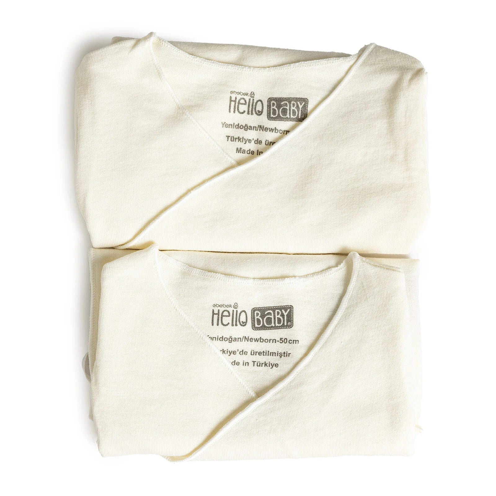 HelloBaby Wrapover Top 2-Pack - Ecru - Image 2