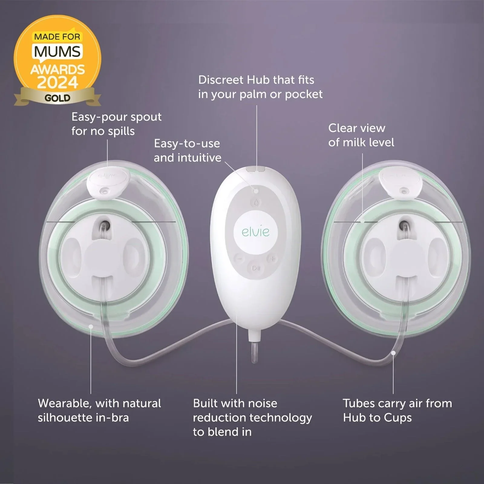 Elvie Stride Hands Free Double Electric Breast Pump - Image 5