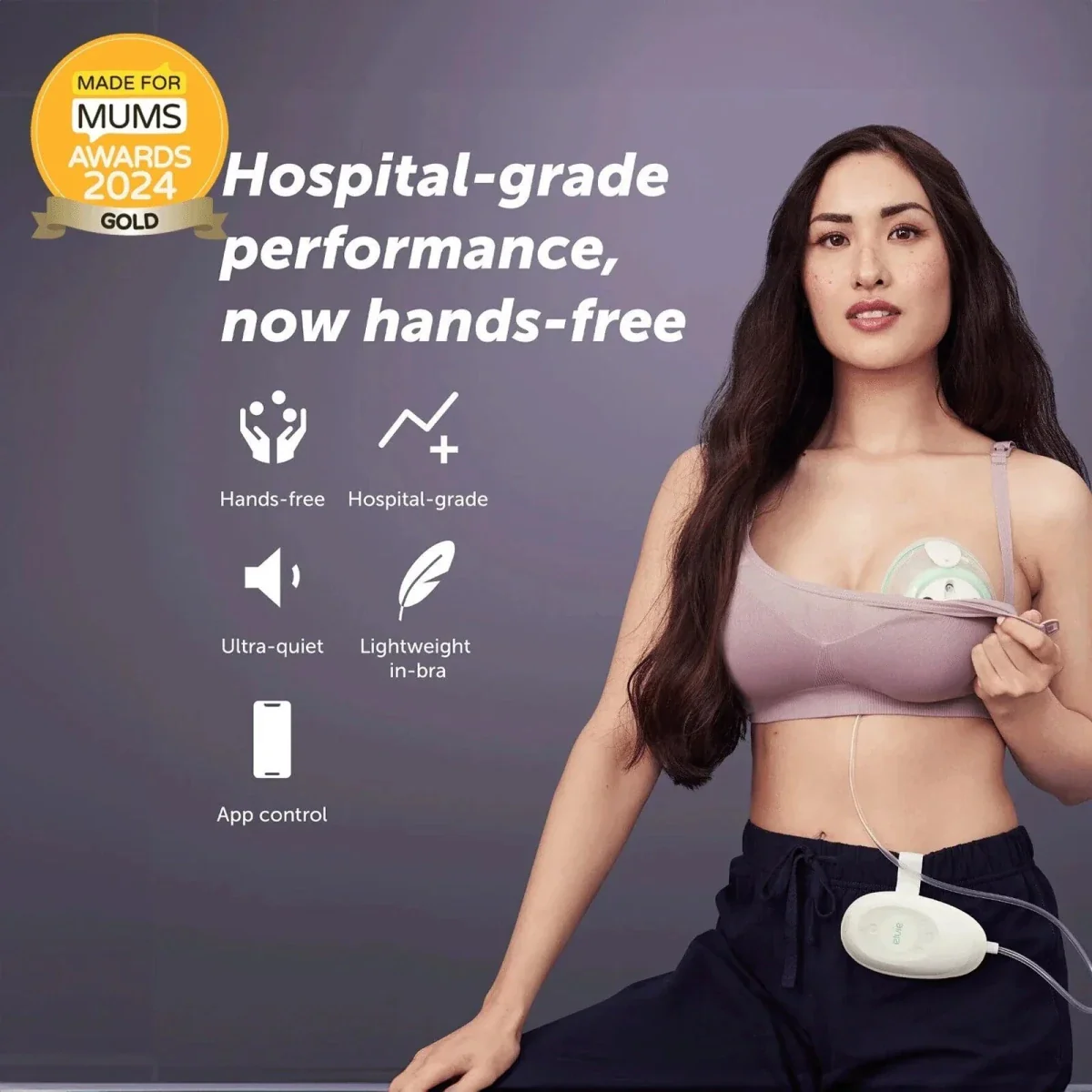 Elvie Stride Hands Free Single Electric Breast Pump - Image 2