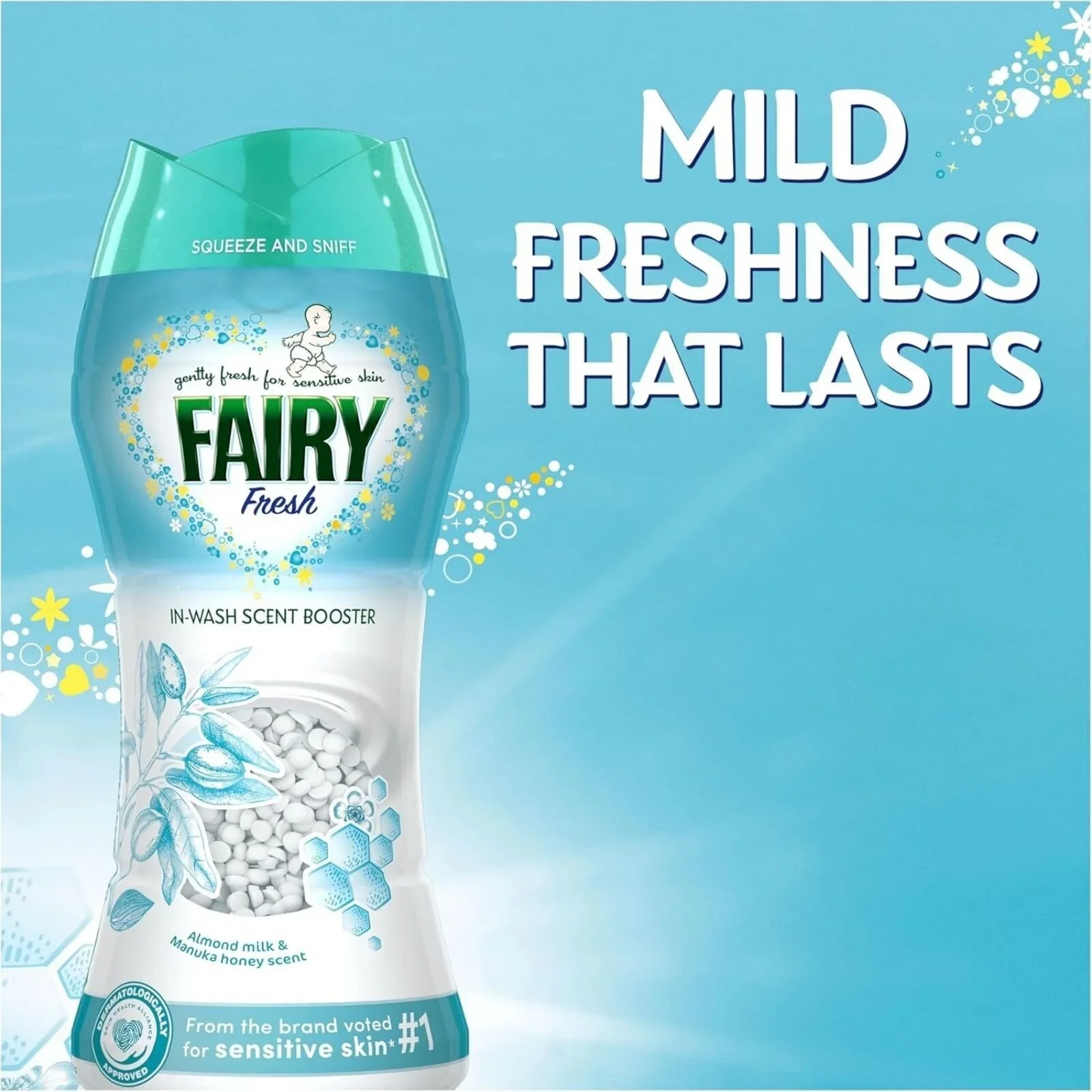 Fairy Fresh In-Wash Scent Booster Almond & Manuka Honey 495g - Image 4