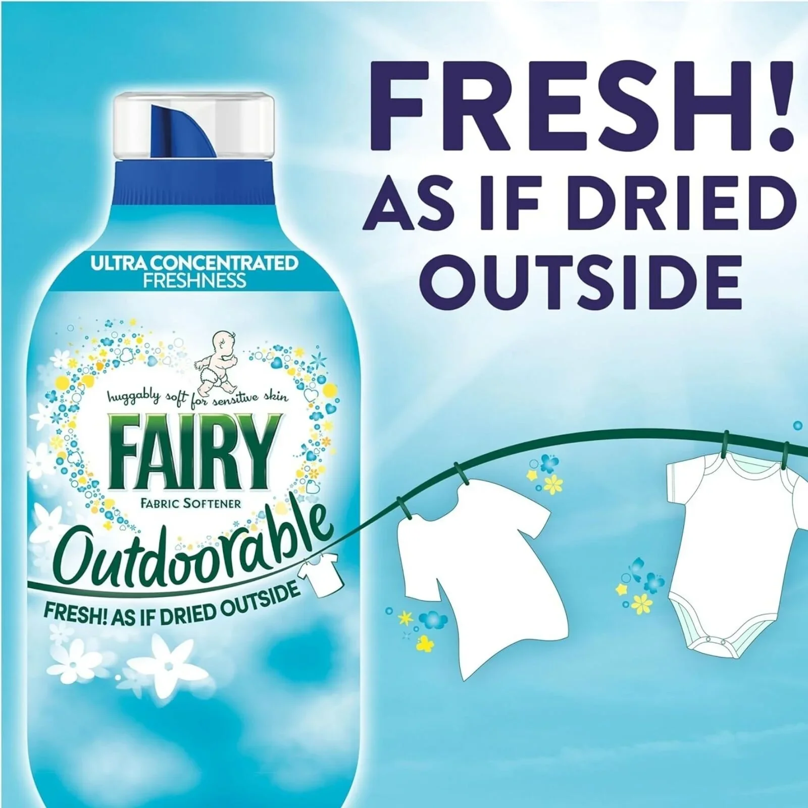 Fairy Outdoorable Fabric Conditioner 69 washes 966ml - Image 2
