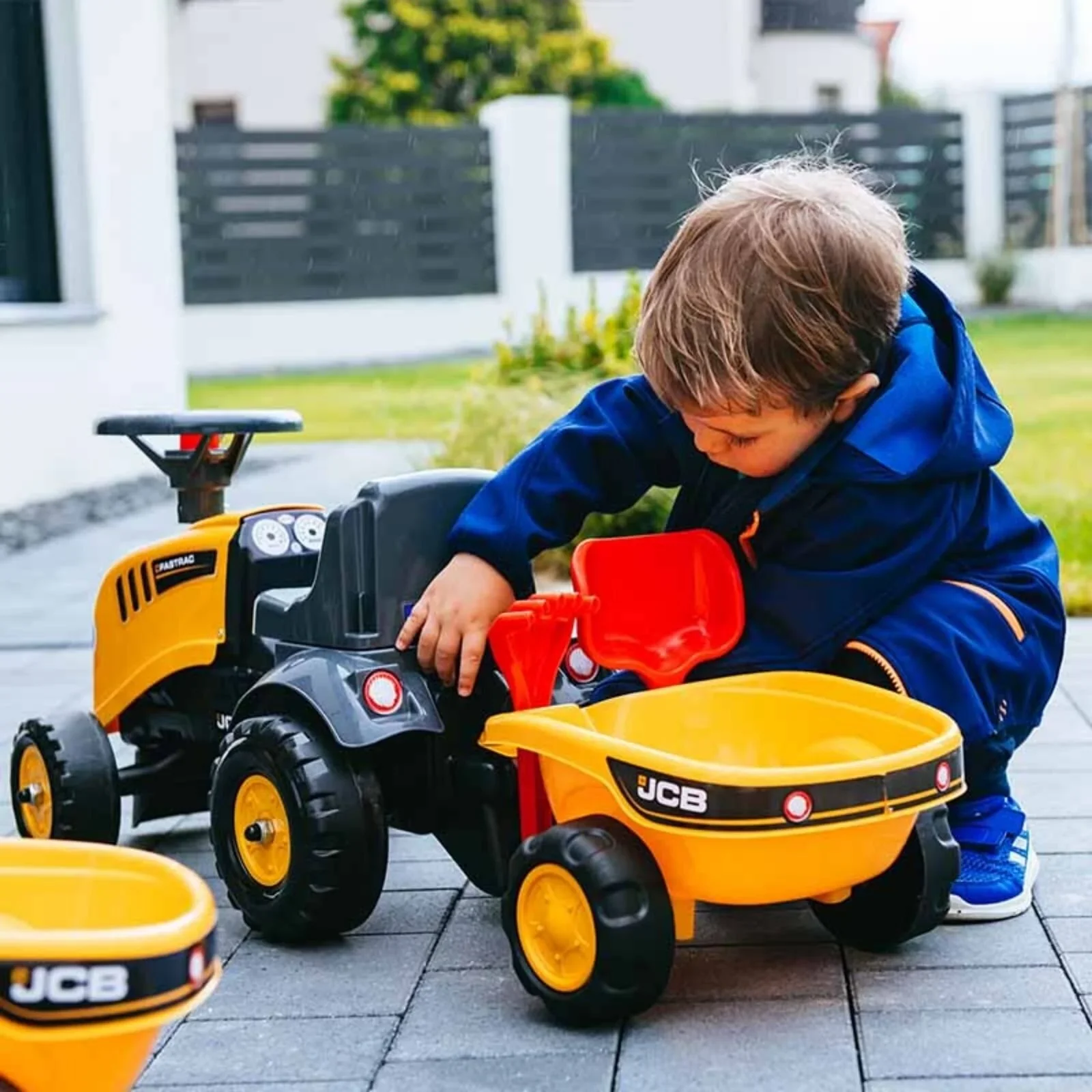 Falk Baby JCB Ride On Tractor with Trailer - Image 6