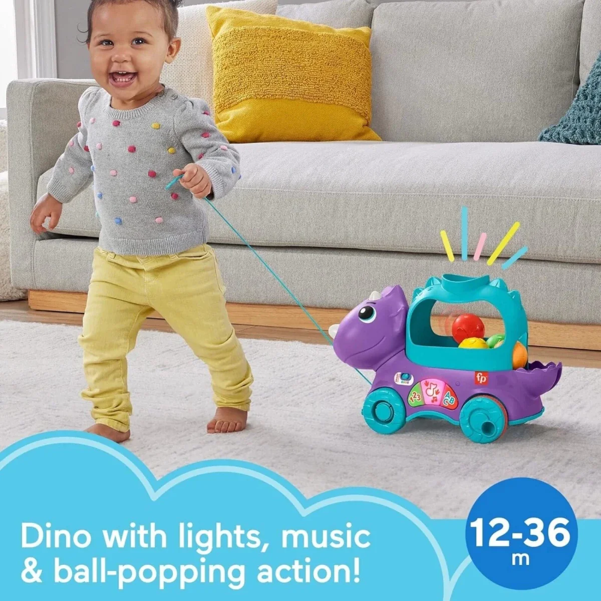 Fisher-Price Poppin Triceratops - Image 2