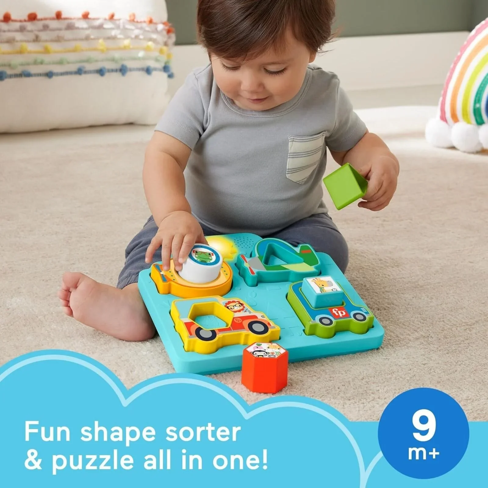 Fisher-Price Shapes & Sounds Vehicle Puzzle Toy - Image 2