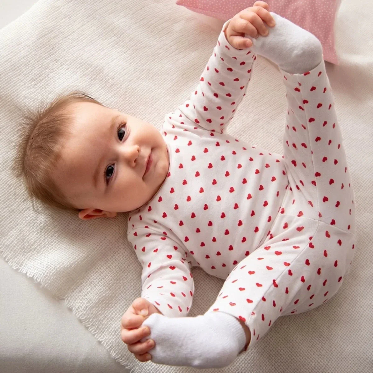 For My Baby Newborn Leggings Set - Ecru Printed - Image 8