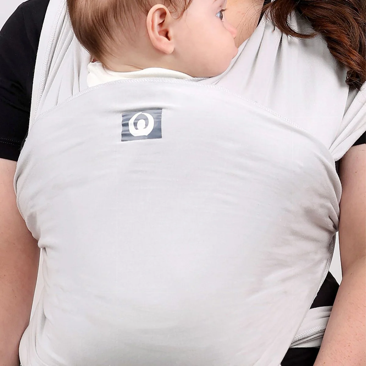 Gaia Carry Stretchy Baby Wrap Organic Cotton - Silver Grey - Image 5