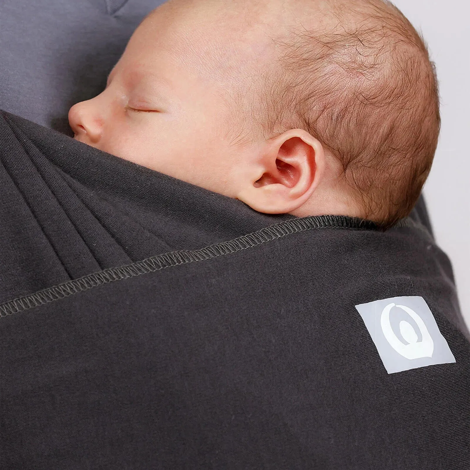 Gaia Carry Stretchy Baby Wrap Organic Cotton - Graphite - Image 6