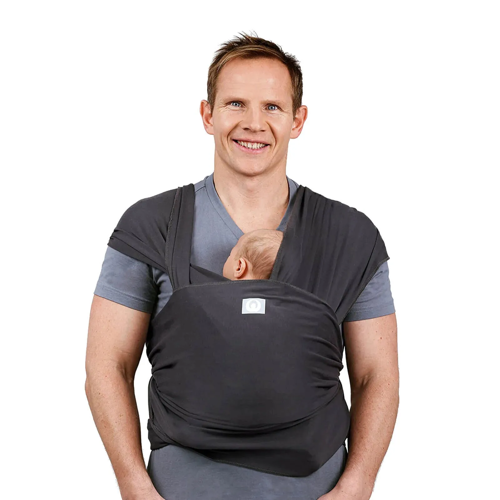 Gaia Carry Stretchy Baby Wrap Organic Cotton - Graphite - Image 7