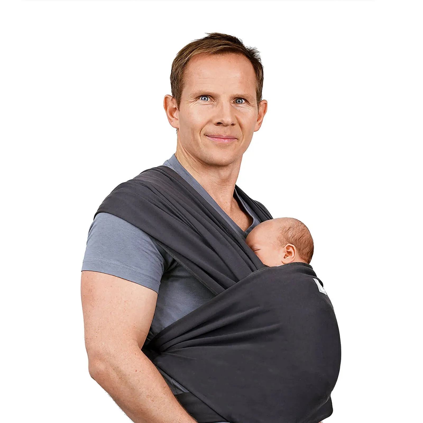 Gaia Carry Stretchy Baby Wrap Organic Cotton - Graphite - Image 8