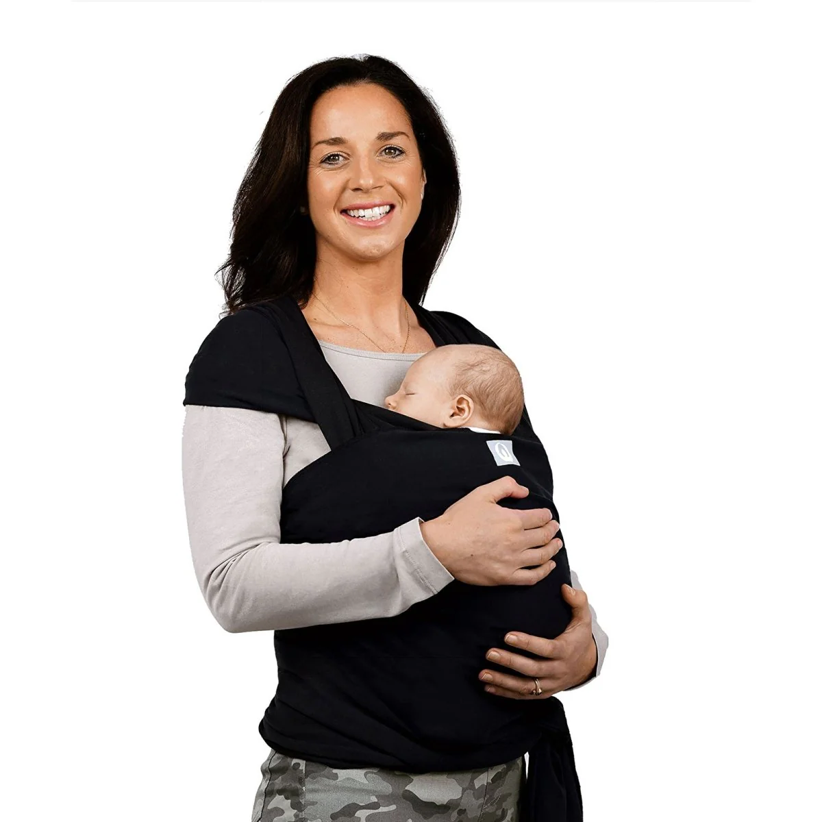 Gaia Carry Stretchy Baby Wrap Pure Tencel - Ebony - Image 11