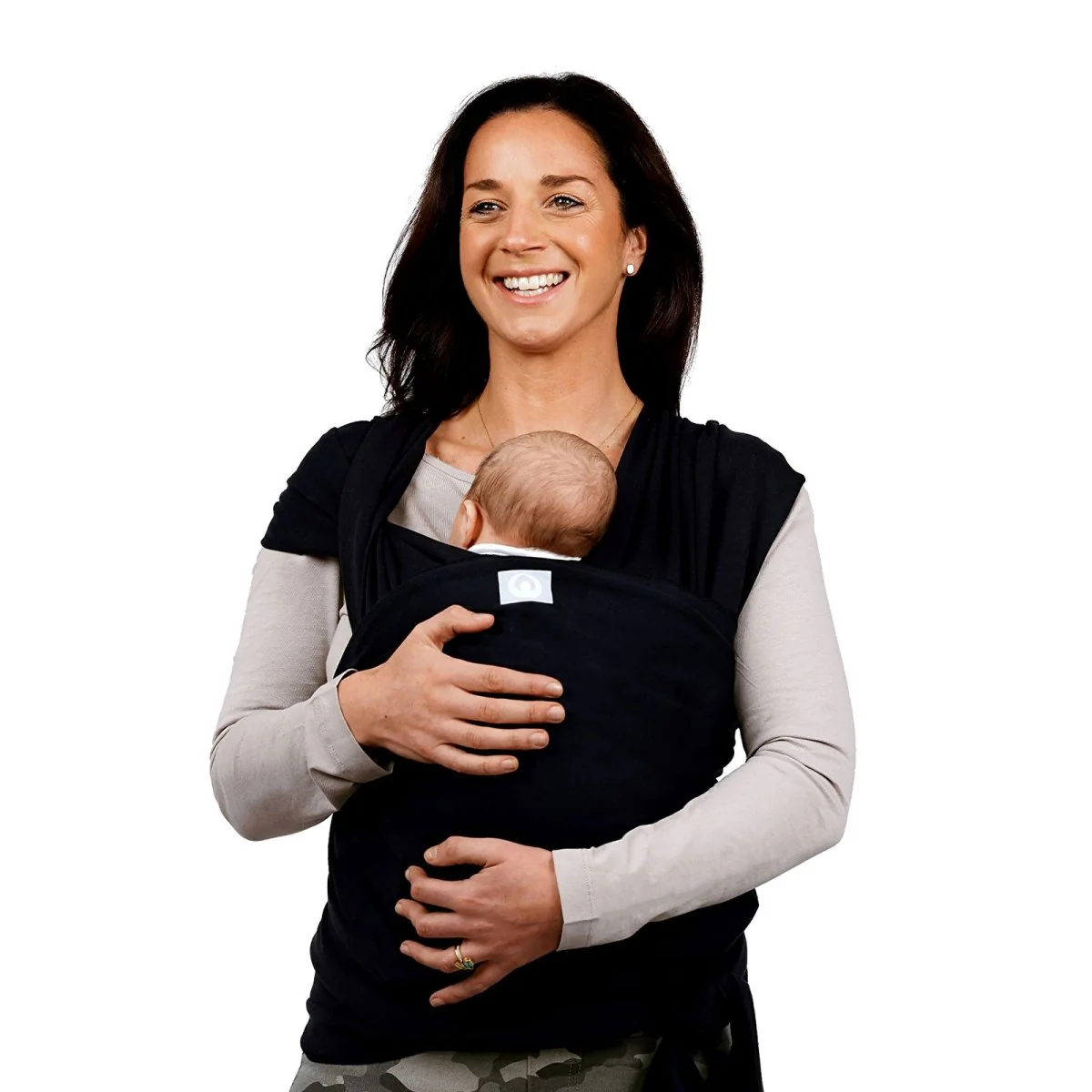 Gaia Carry Stretchy Baby Wrap Pure Tencel - Ebony - Image 6