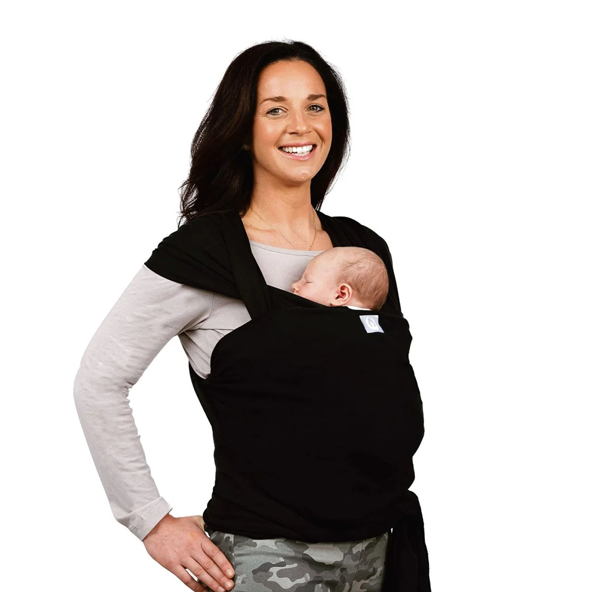 Gaia Carry Stretchy Baby Wrap Pure Tencel - Ebony - Image 7