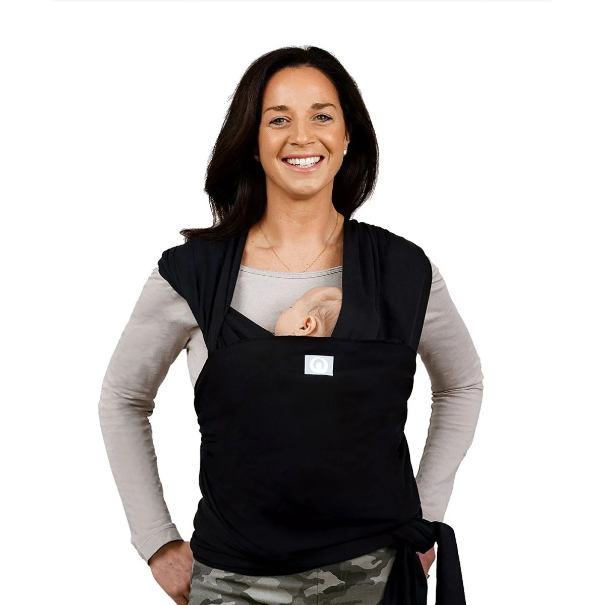 Gaia Carry Stretchy Baby Wrap Pure Tencel - Ebony - Image 9