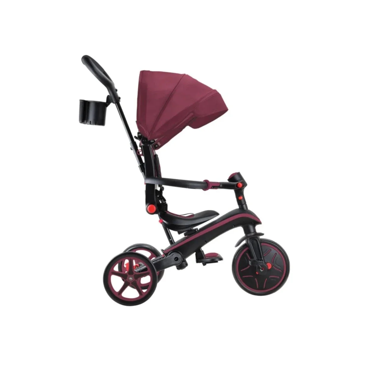 Globber 4-in-1 Explorer Trike Foldable - Burgundy - Image 13