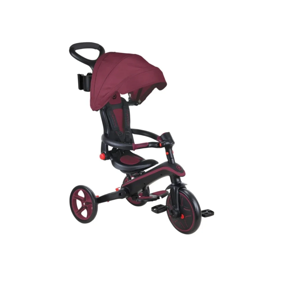 Globber 4-in-1 Explorer Trike Foldable - Burgundy - Image 14