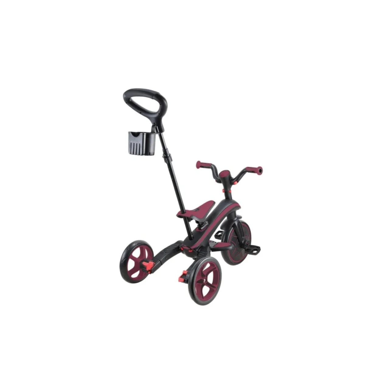 Globber 4-in-1 Explorer Trike Foldable - Burgundy - Image 2