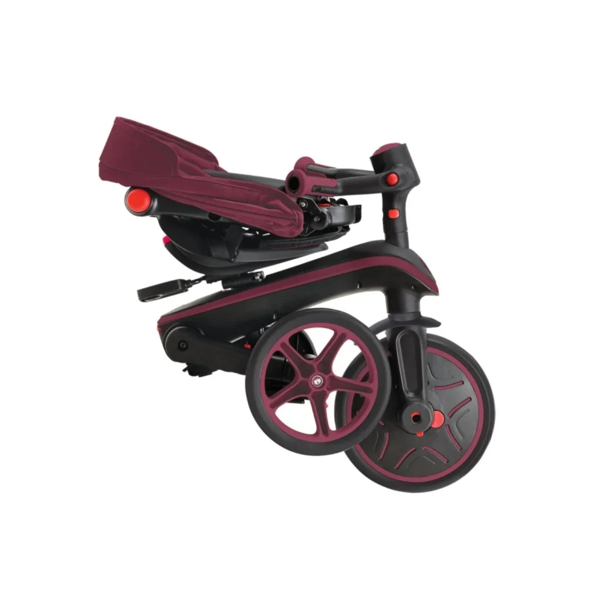 Globber 4-in-1 Explorer Trike Foldable - Burgundy - Image 5