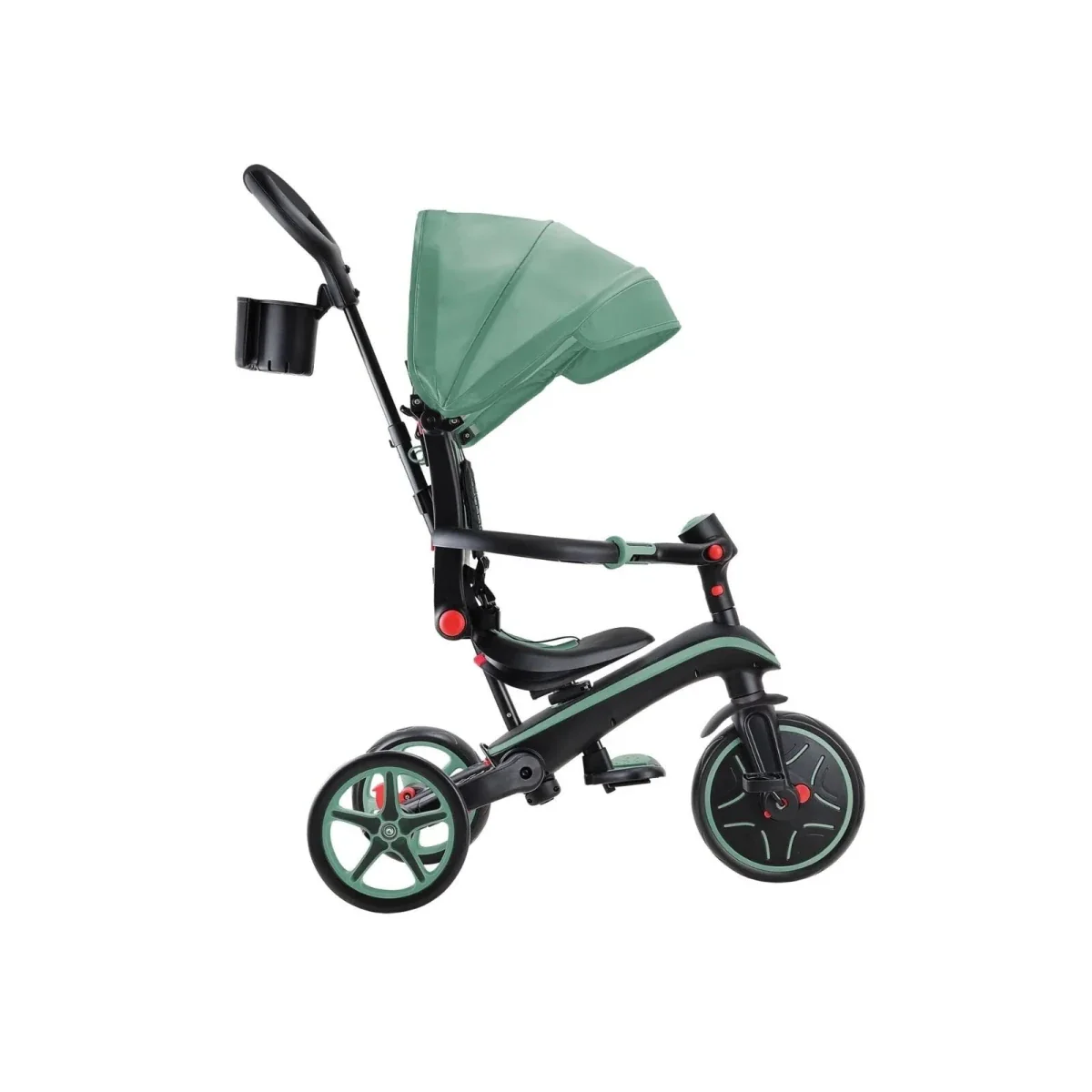 Globber 4-in-1 Explorer Trike Foldable - Olive - Image 8