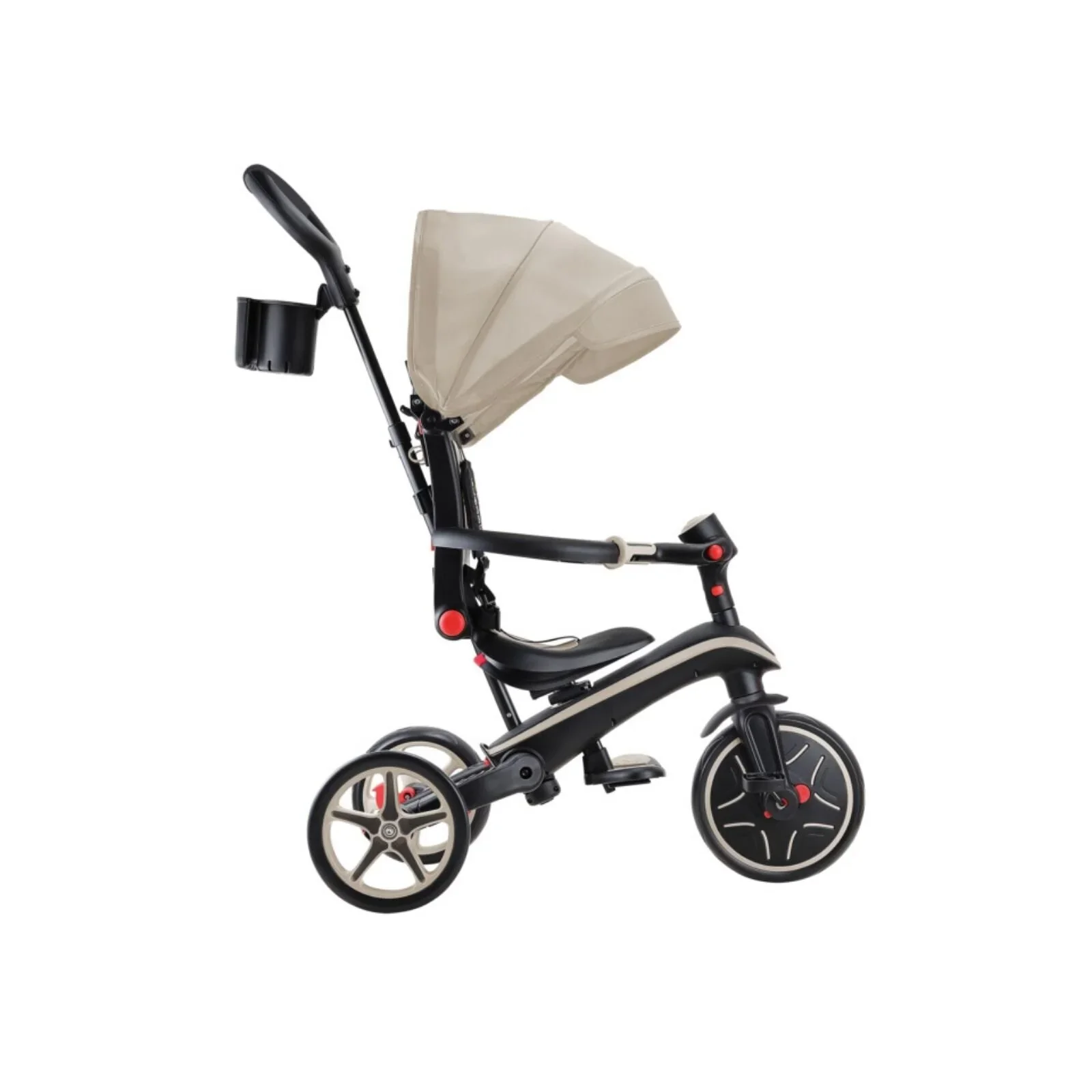 Globber Explorer Trike 4-in-1 Foldable - Taupe - Image 2