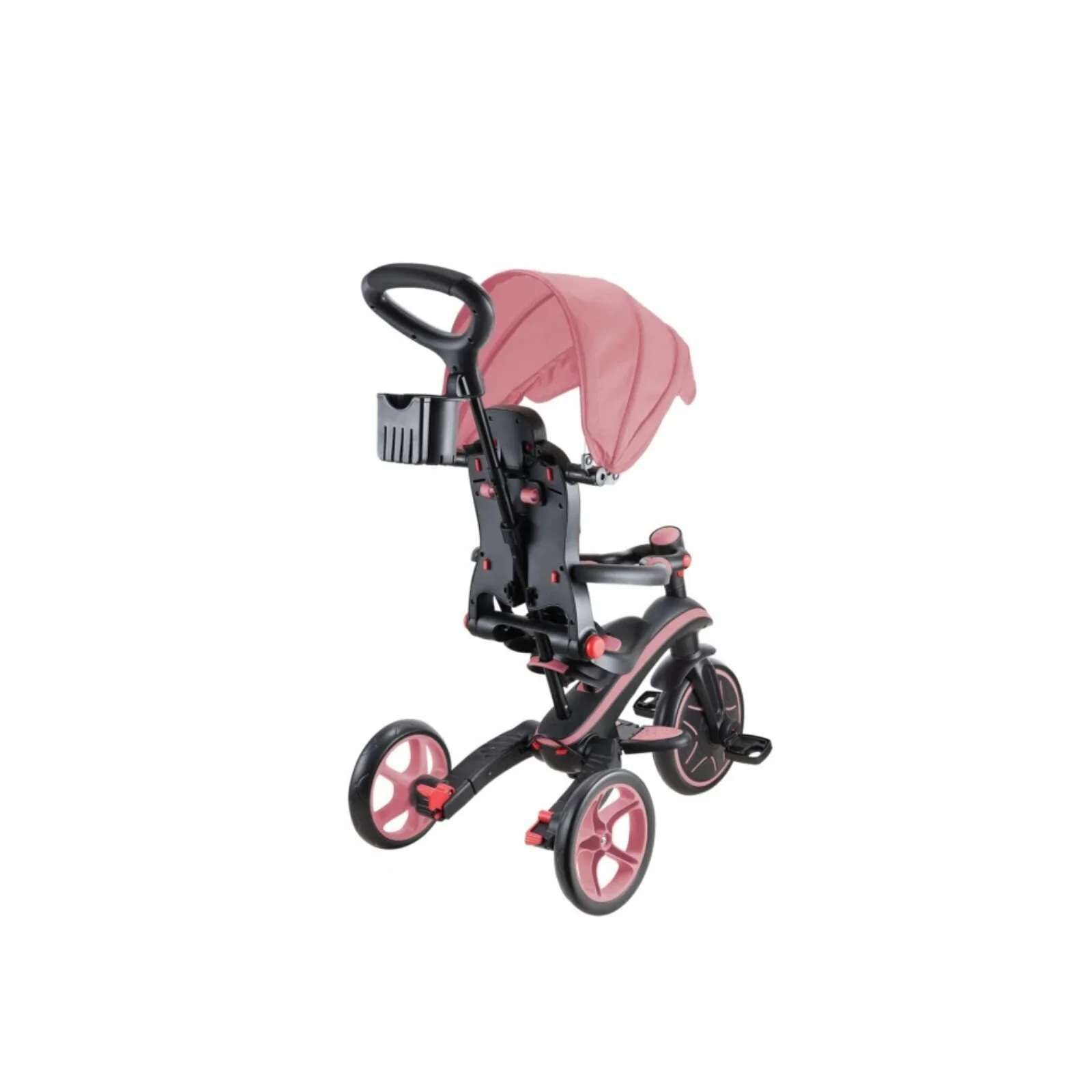 Globber Explorer Trike Foldable 4 in 1 - Deep Pastel Pink - Image 10
