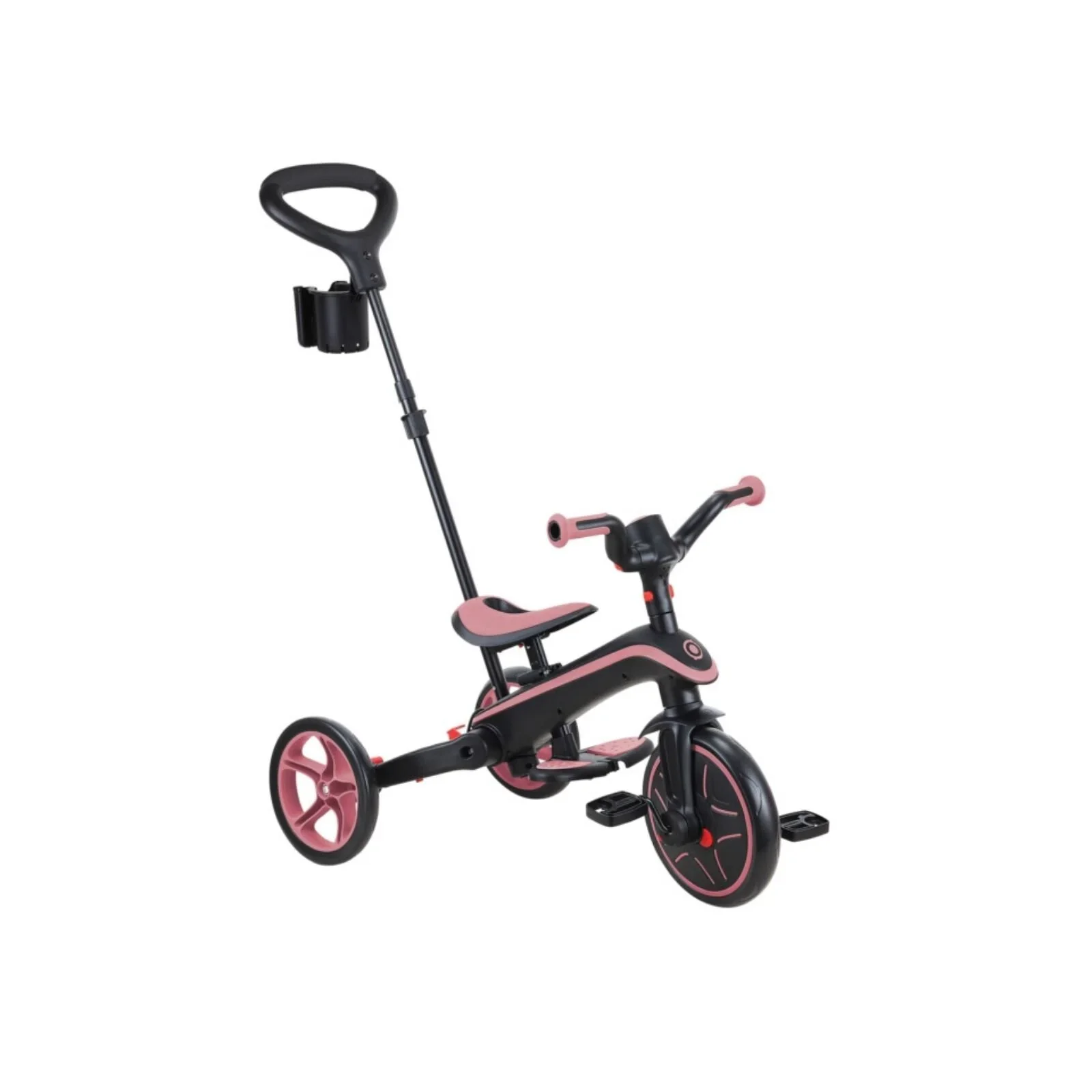 Globber Explorer Trike Foldable 4 in 1 - Deep Pastel Pink - Image 14