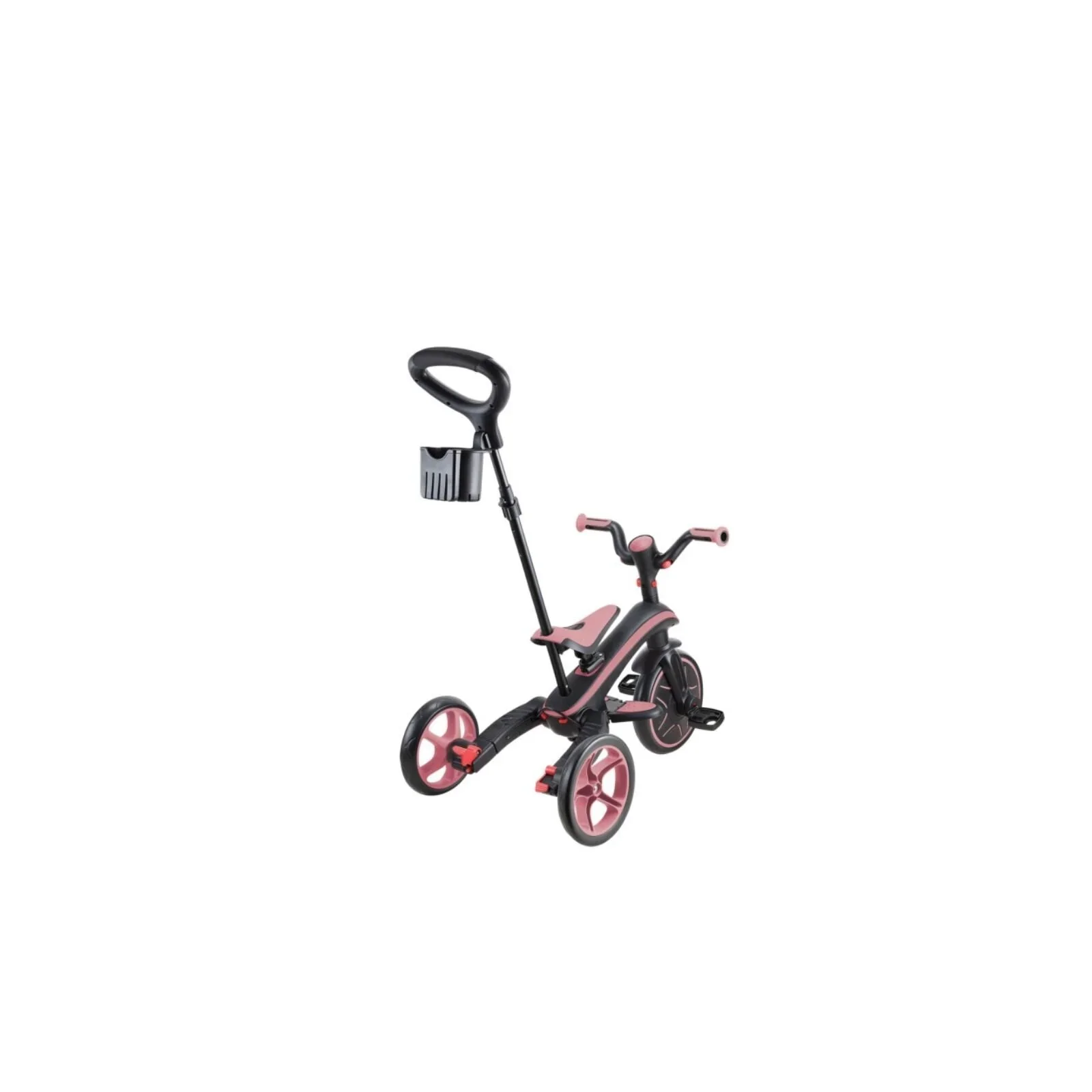 Globber Explorer Trike Foldable 4 in 1 - Deep Pastel Pink - Image 6