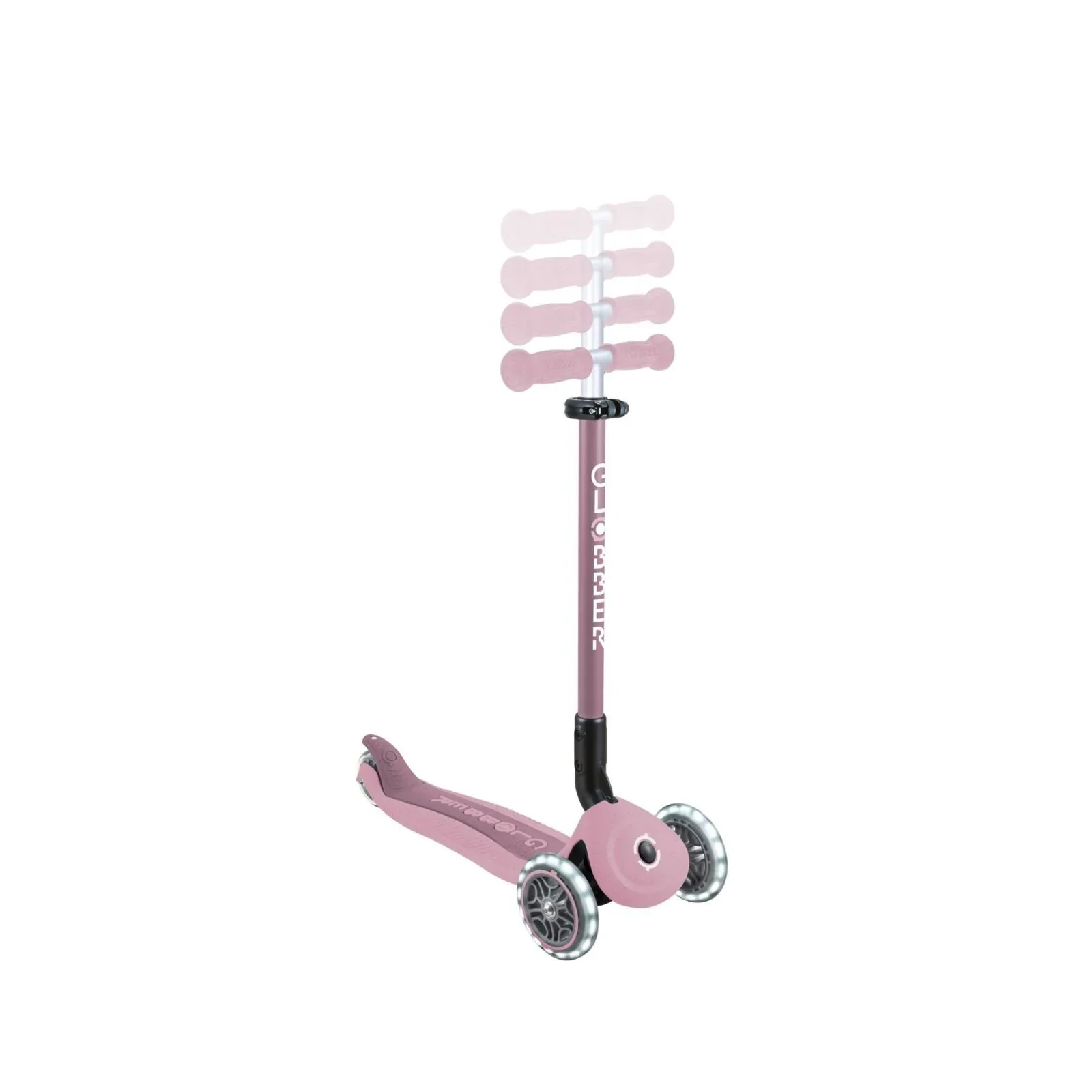 Globber Go Up Active Lights Eco Scooter - Berry - Image 4