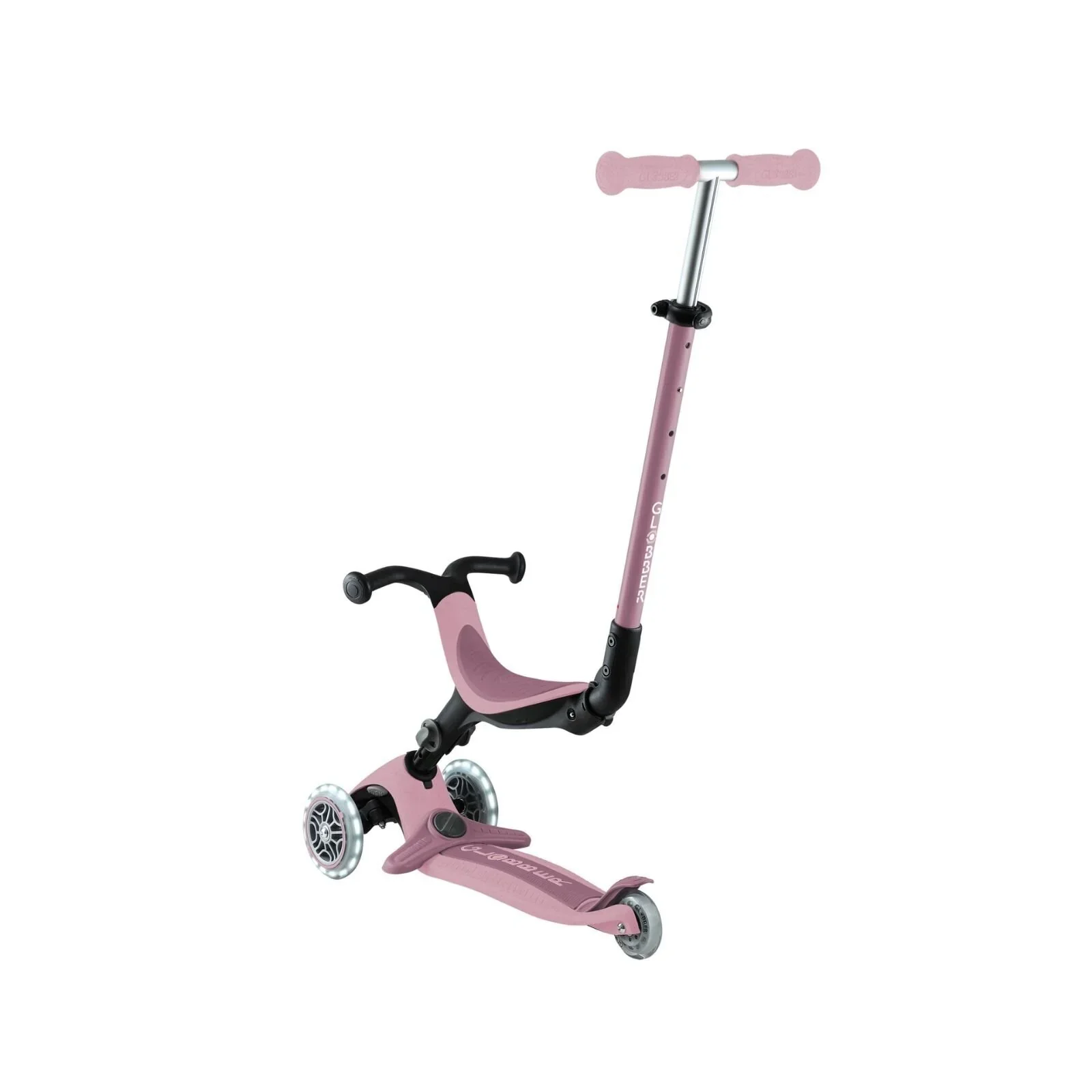 Globber Go Up Active Lights Eco Scooter - Berry - Image 5