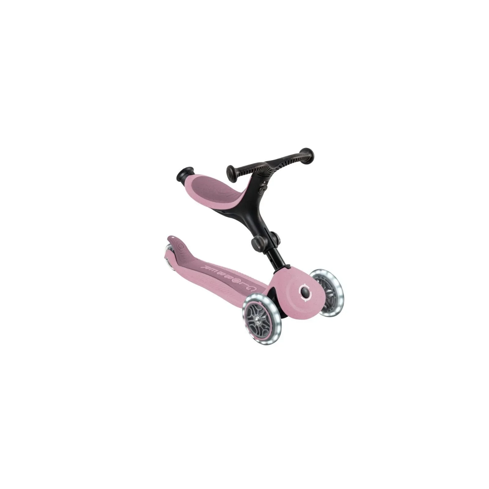 Globber Go Up Active Lights Eco Scooter - Berry - Image 8