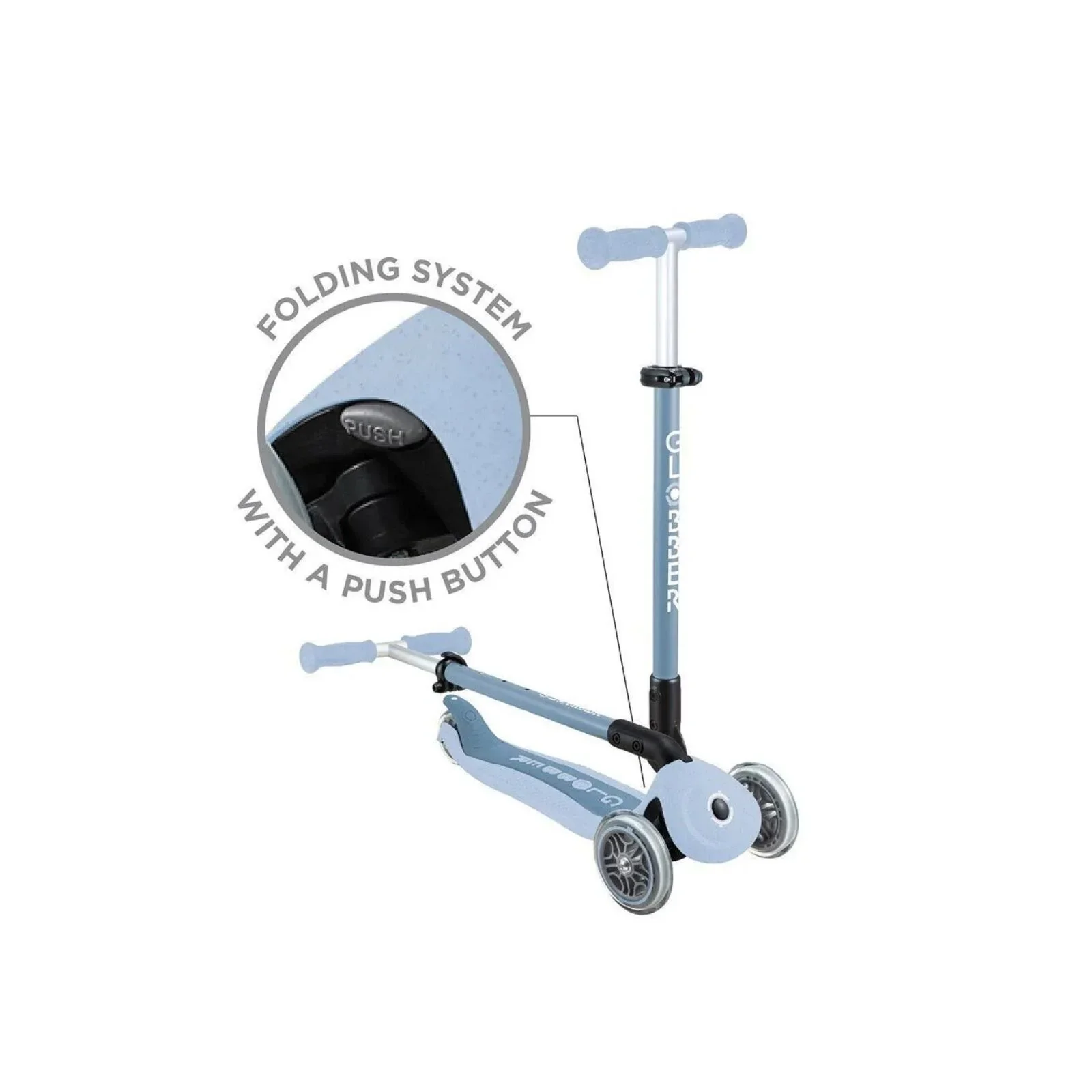 Globber Go Up Active Lights Eco Scooter - Blueberry - Image 14