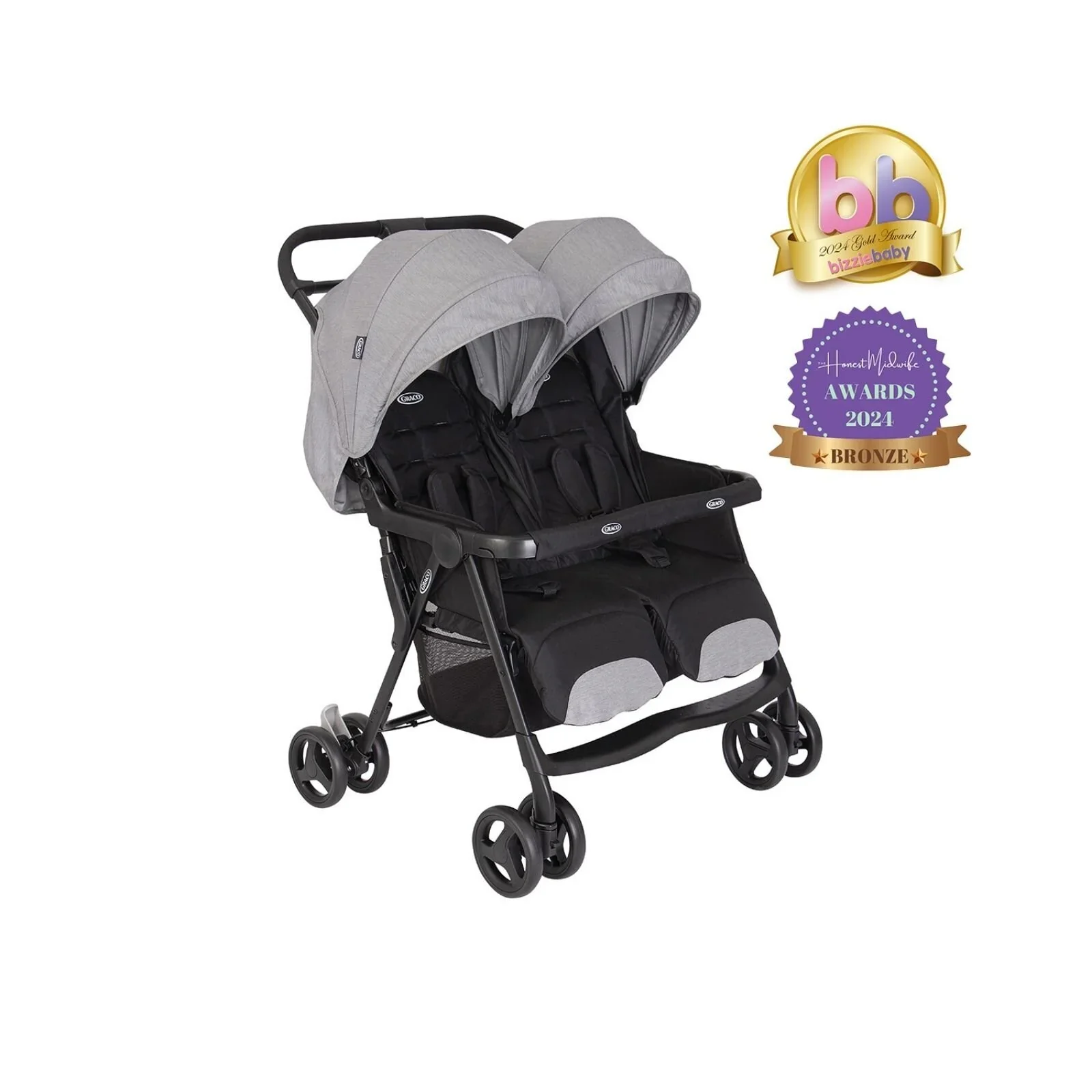 Graco DuoRider Double Pushchair - Steeple Grey - Image 2