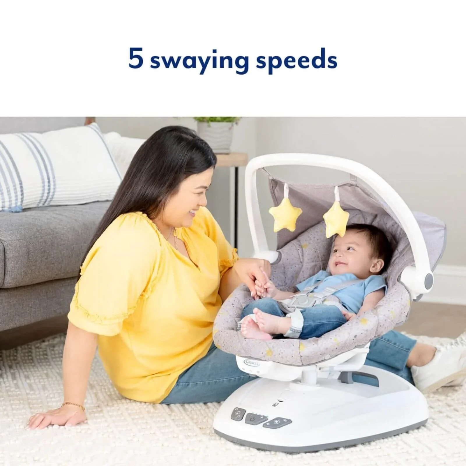 Graco Move with Me Soother with Canopy - Little Adventures - Image 6