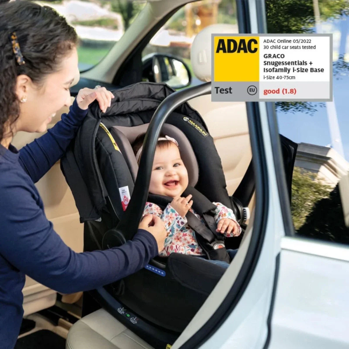 Graco SnugEssentials i-Size R129 Infant Car Seat - Midnight Black - Image 5