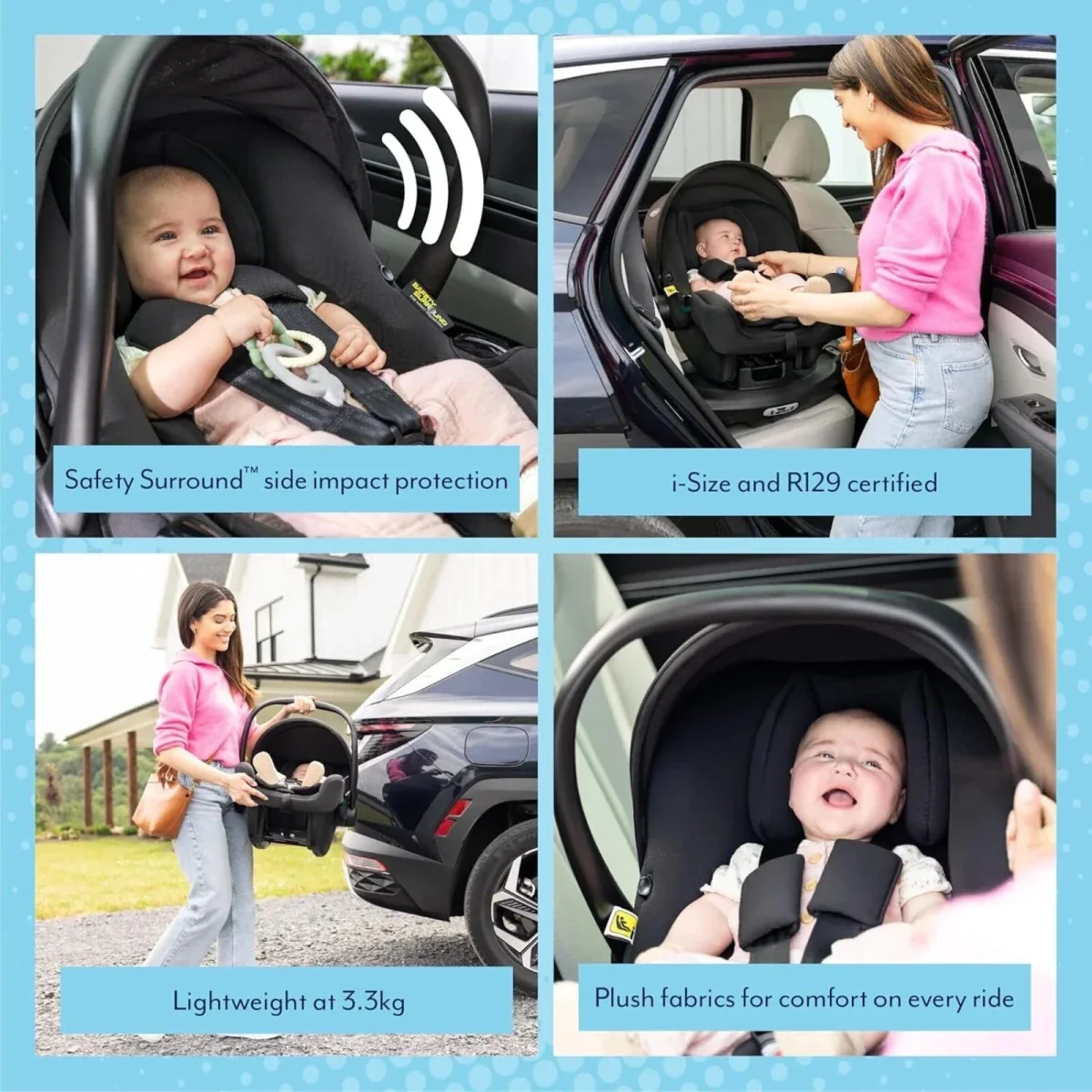 Graco SnugLite i-Size R129 Infant Car Seat - Midnight - Image 8