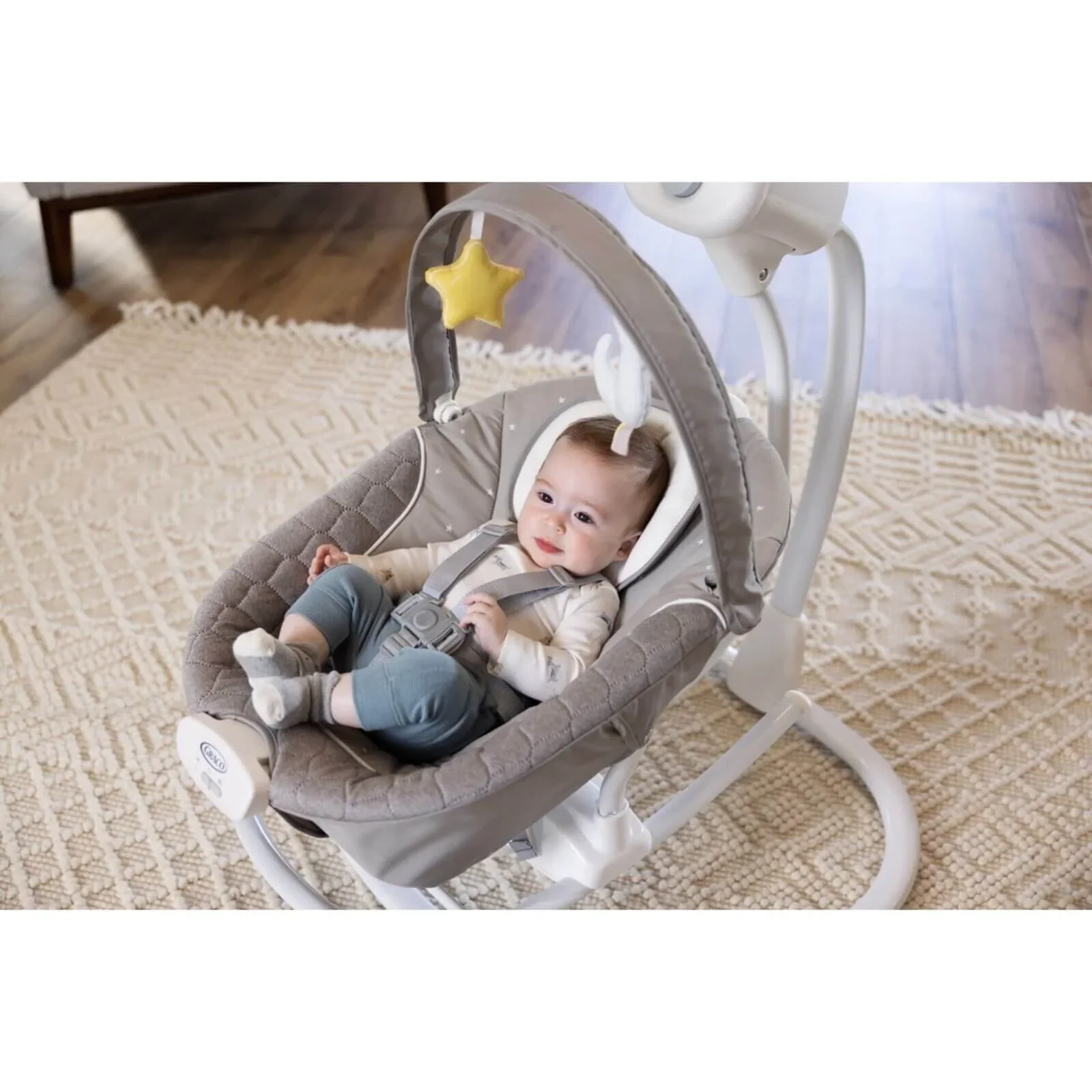 Graco SoftSway Silent 2-in-1  Smart Swing - Starlight - Image 2