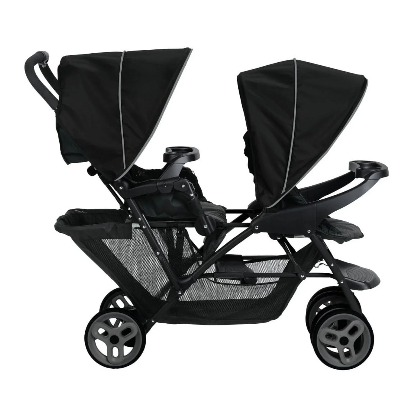 Graco Stadium Duo Tandem Stroller - Black/Grey - Image 3