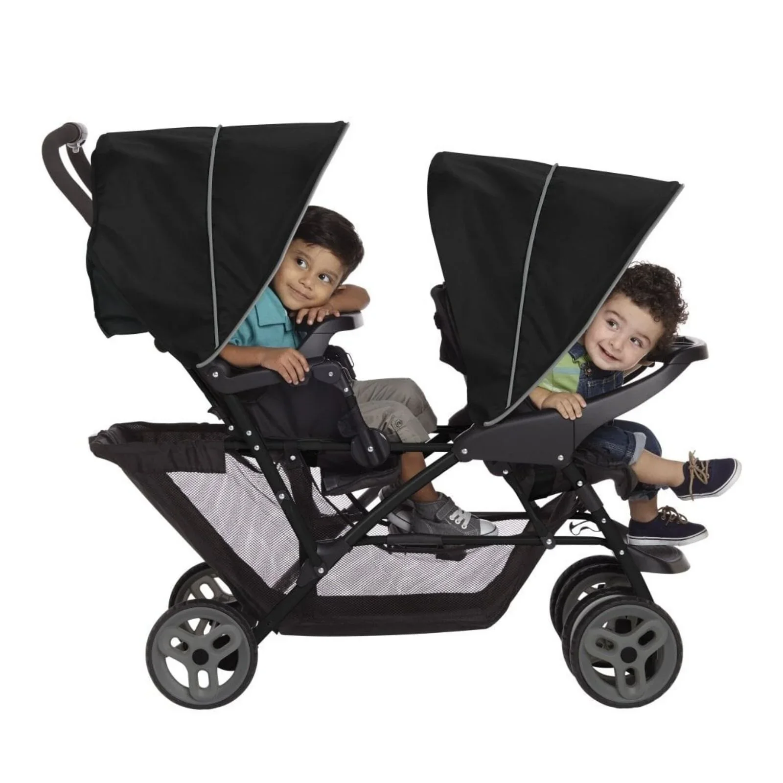 Graco Stadium Duo Tandem Stroller - Black/Grey - Image 4