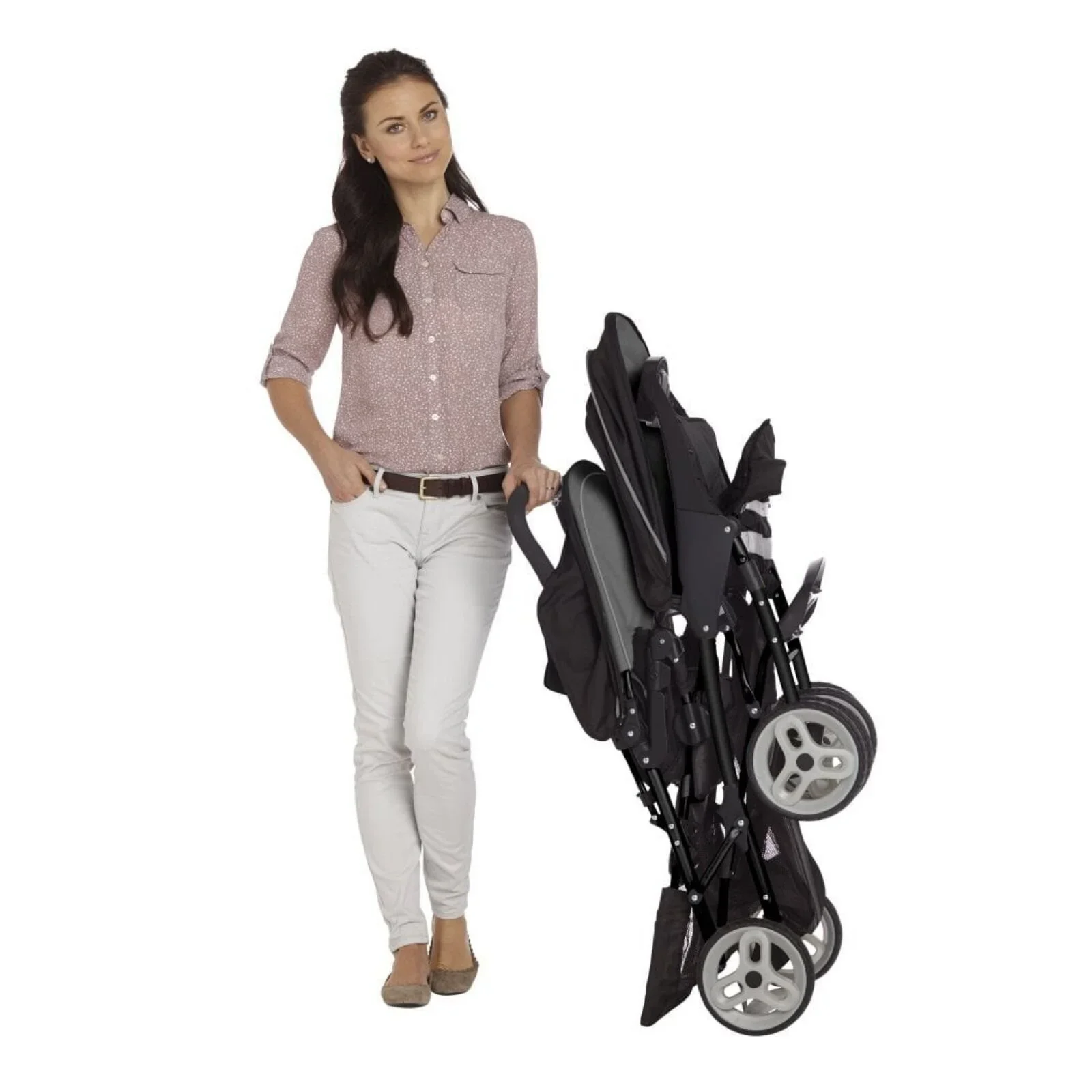 Graco Stadium Duo Tandem Stroller - Black/Grey - Image 5