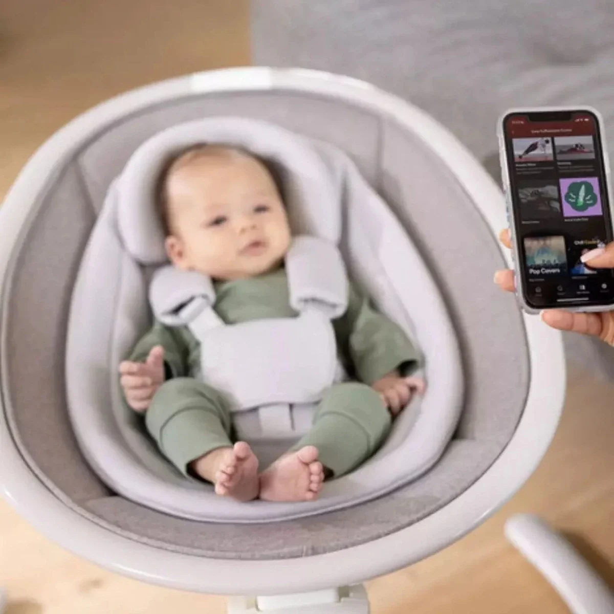 Graco Sway N Grow Bluetooth Soother with Toy Bar - Heather - Image 5